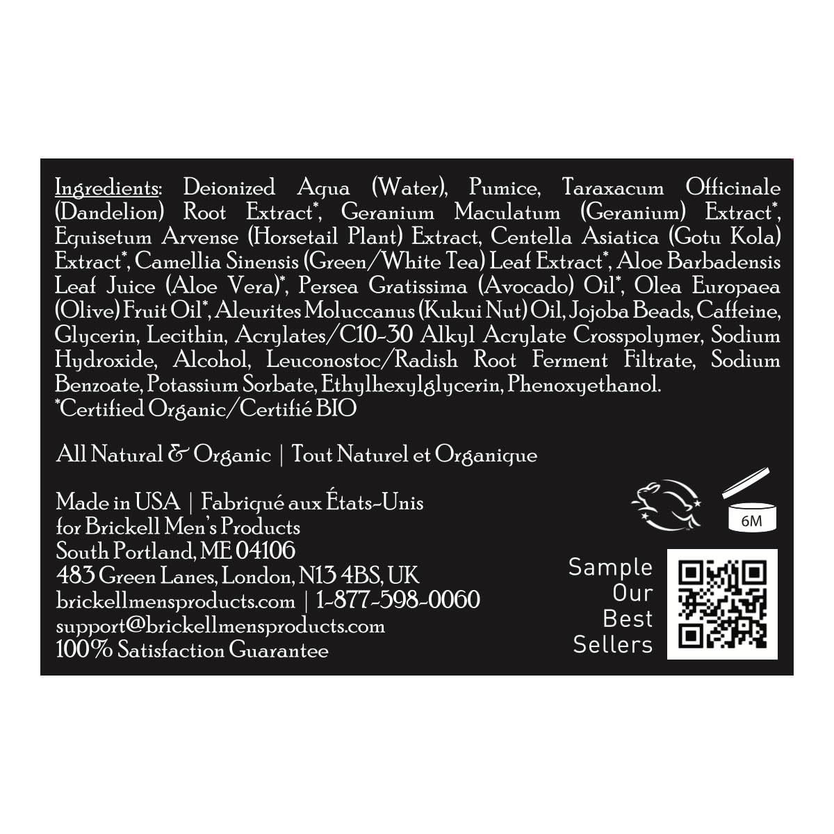 Brickell Men's Renewing Face Scrub for Men, Natural and Organic Deep Exfoliating Facial Scrub Formulated with Jojoba Beads, Coff