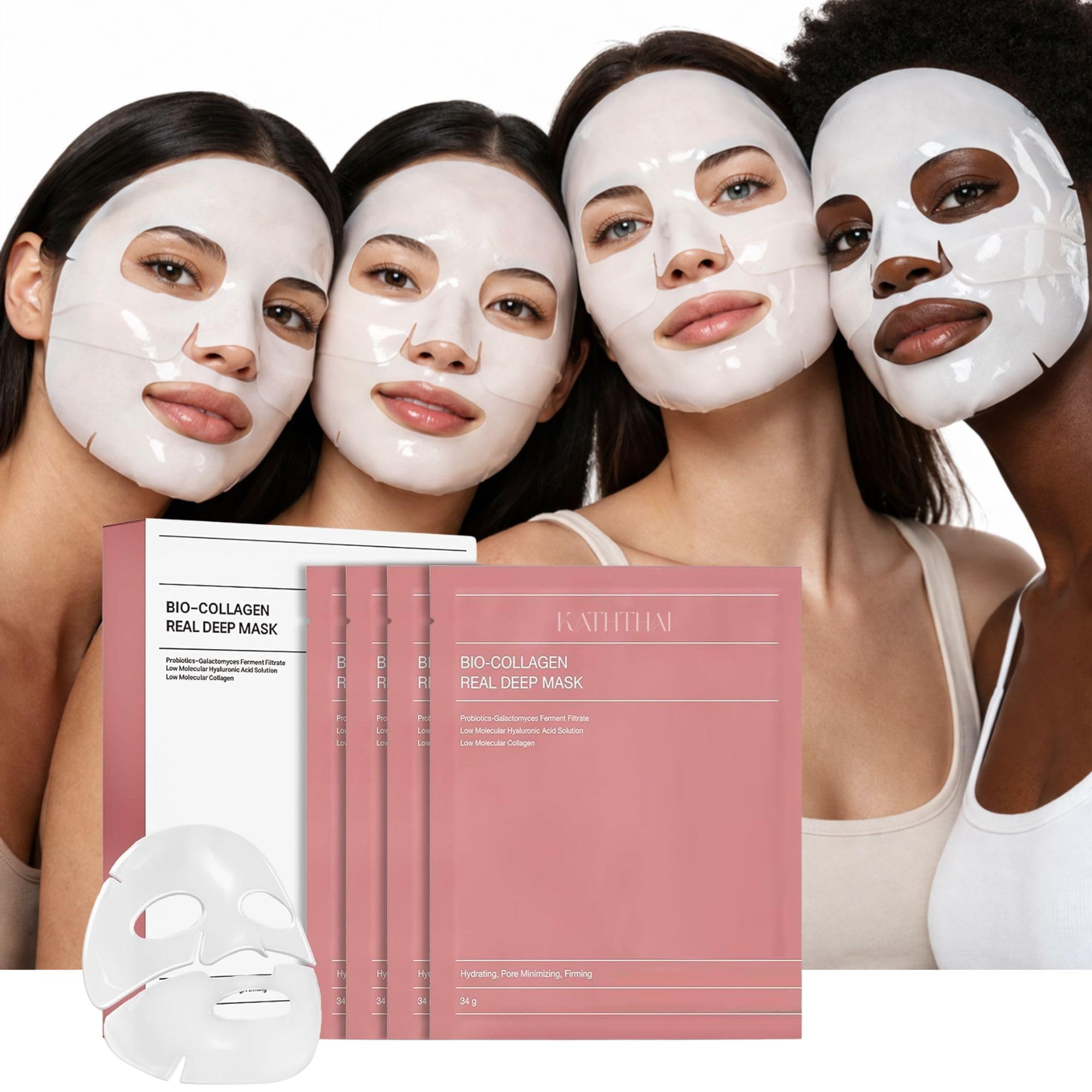 Kaththai BioCollagen Real Deep Hydrating Overnight Face Mask, Korean Hydrogel Mask For Pigmentation, Pore Minimizing, Elasticit