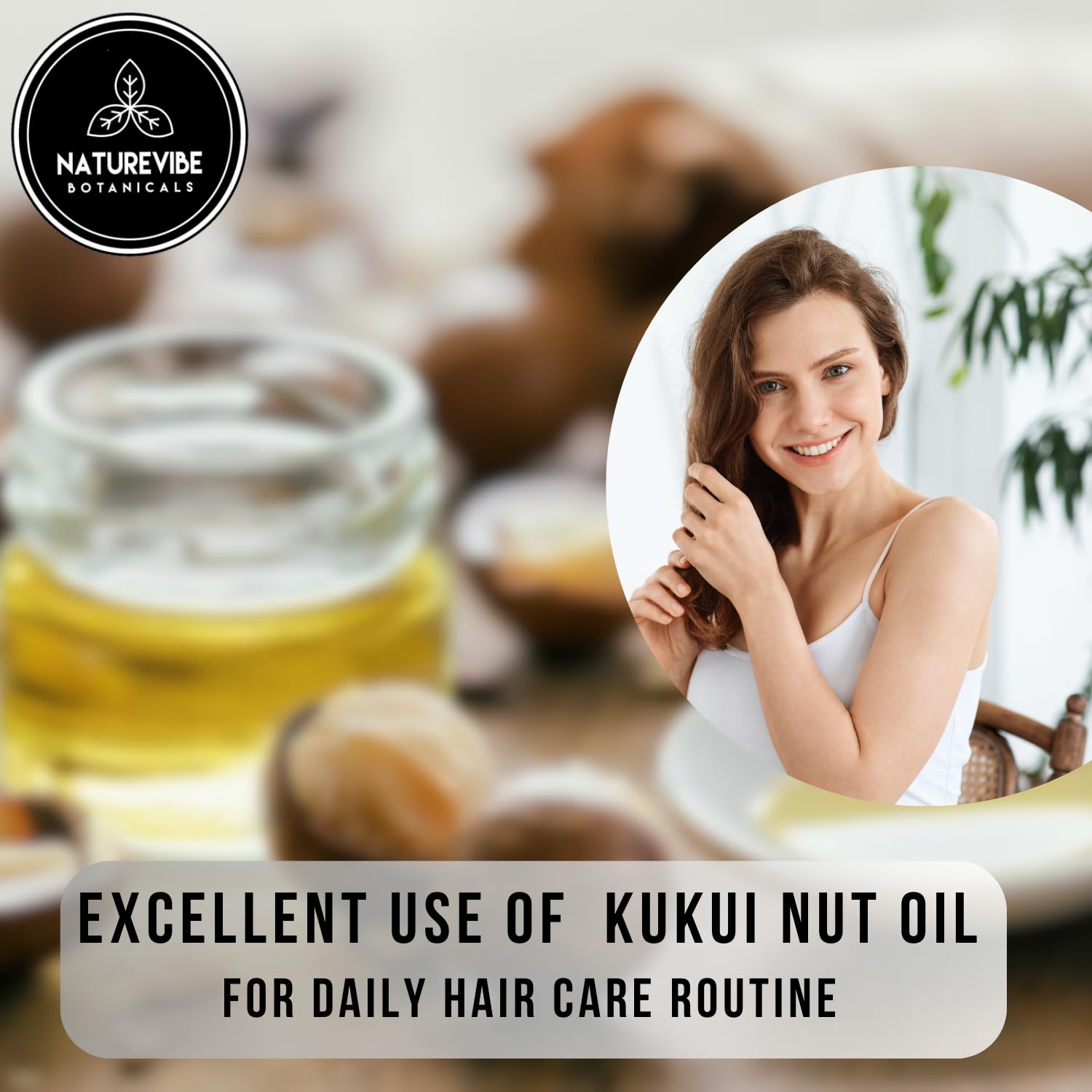 Naturevibe Botanicals Kukui Nut Oil 32 Ounces | 100% Pure And Natural | Great For Skin Care And Hair Care