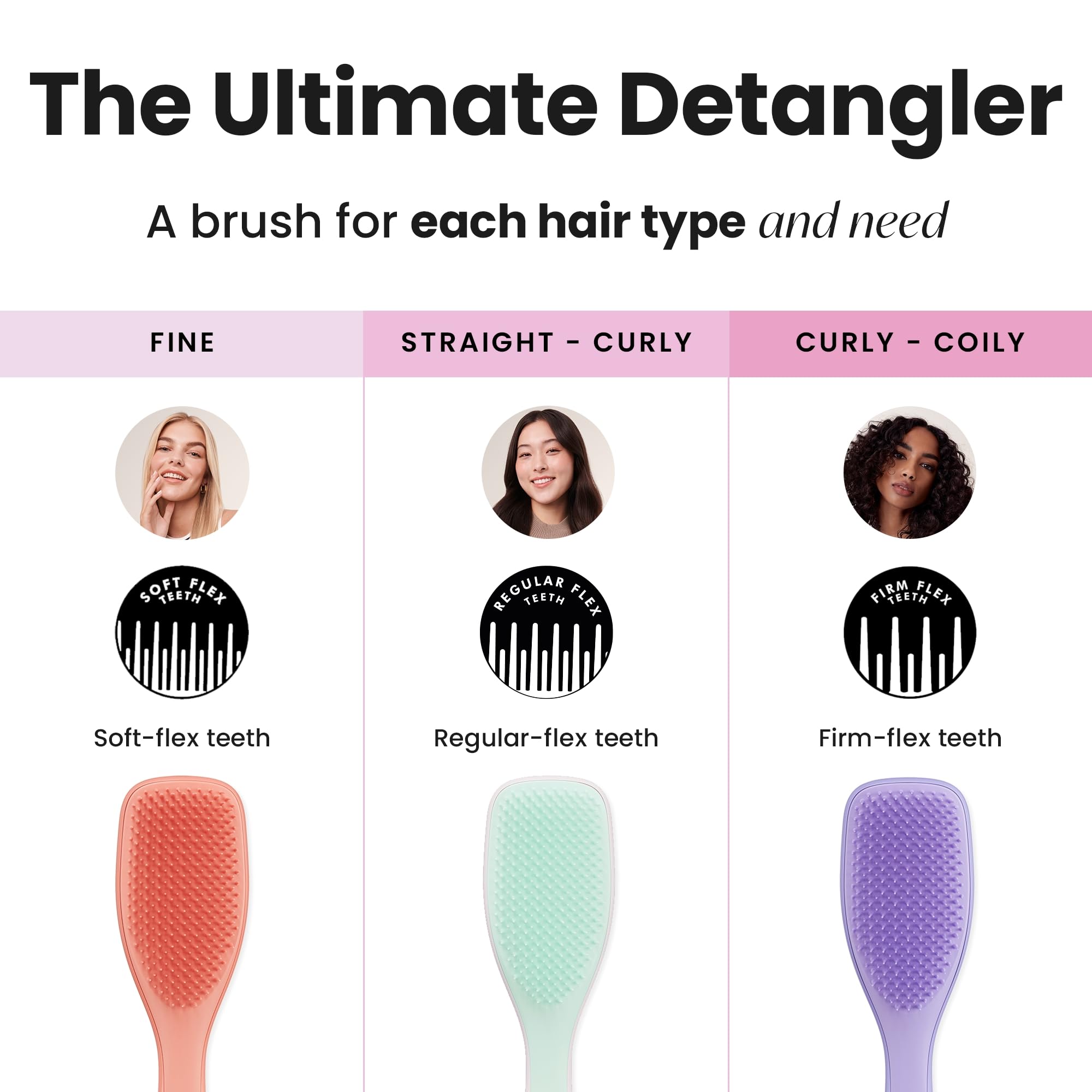 Tangle Teezer The Ultimate Detangling Brush, Dry And Wet Hair Brush Detangler For All Hair Types, Baby Pink & Mint