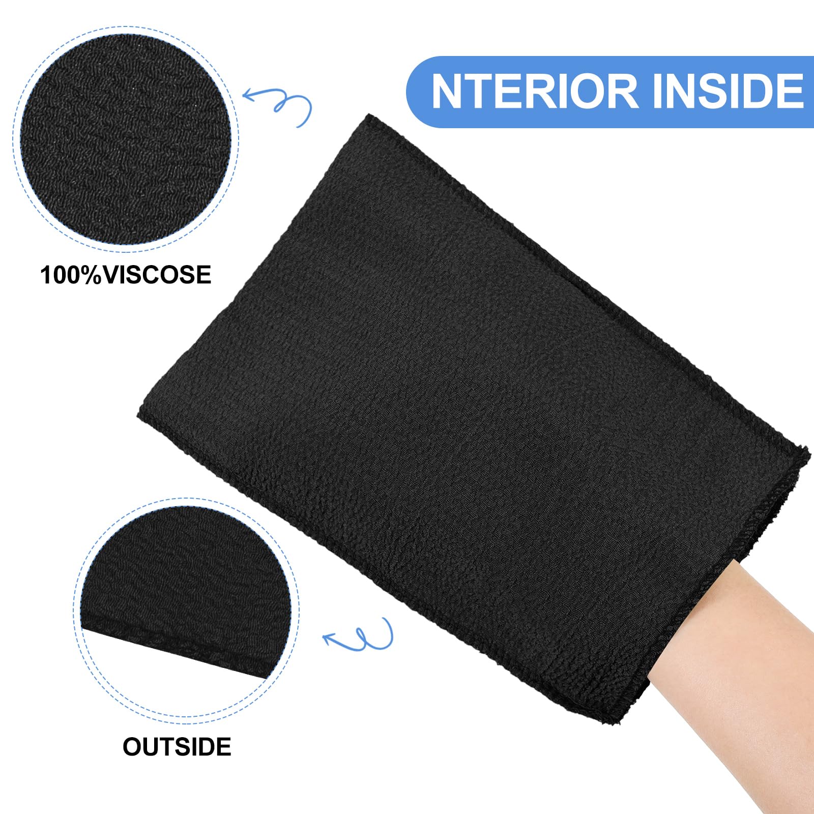 Tatuo 12 Pieces Korean Exfoliating Mitt Exfoliating Cloth Towel Korean Style Body Scrub Korean Style Scrubbing Cloth Bath Body E