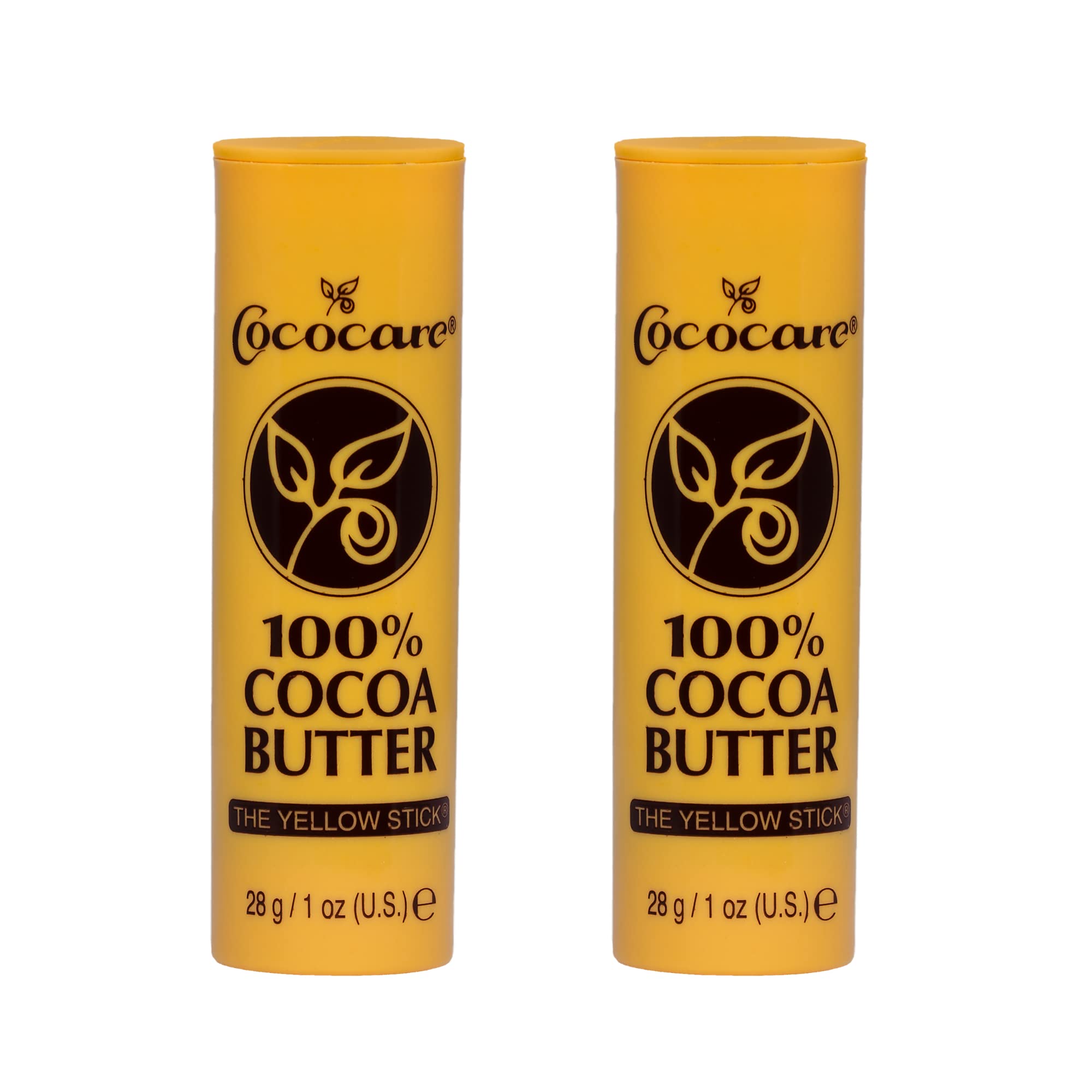 Cococare 100% Cocoa Butter Stick - All-Natural Cocoa Butter Emollient for Ultimate Skin Hydration & Protection - The Yellow Stic