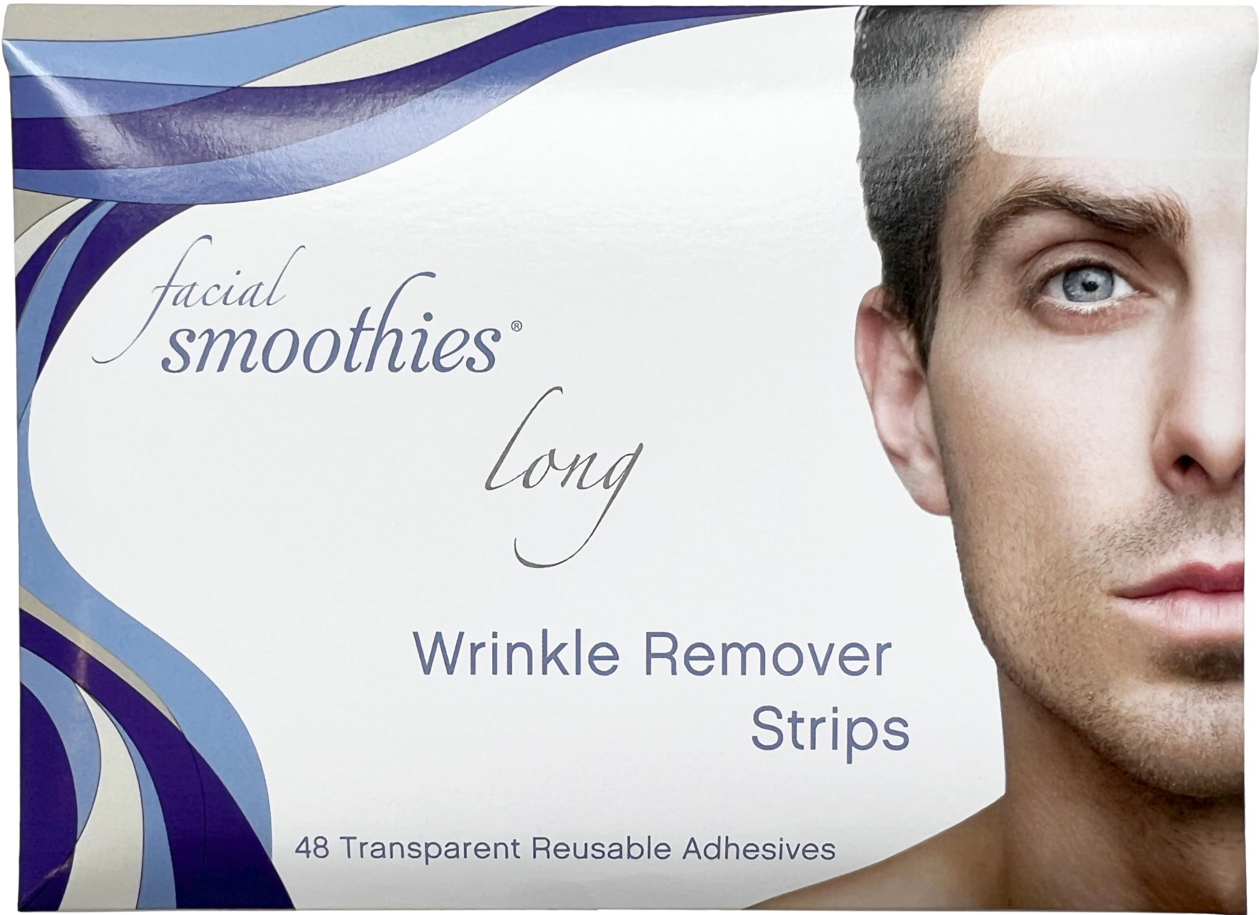 Smoothies Long Wrinkle Patches for Face Overnight - Facial Patches for Forehead Fine Lines, 48 Count per Box (1.5+ Month Supply)