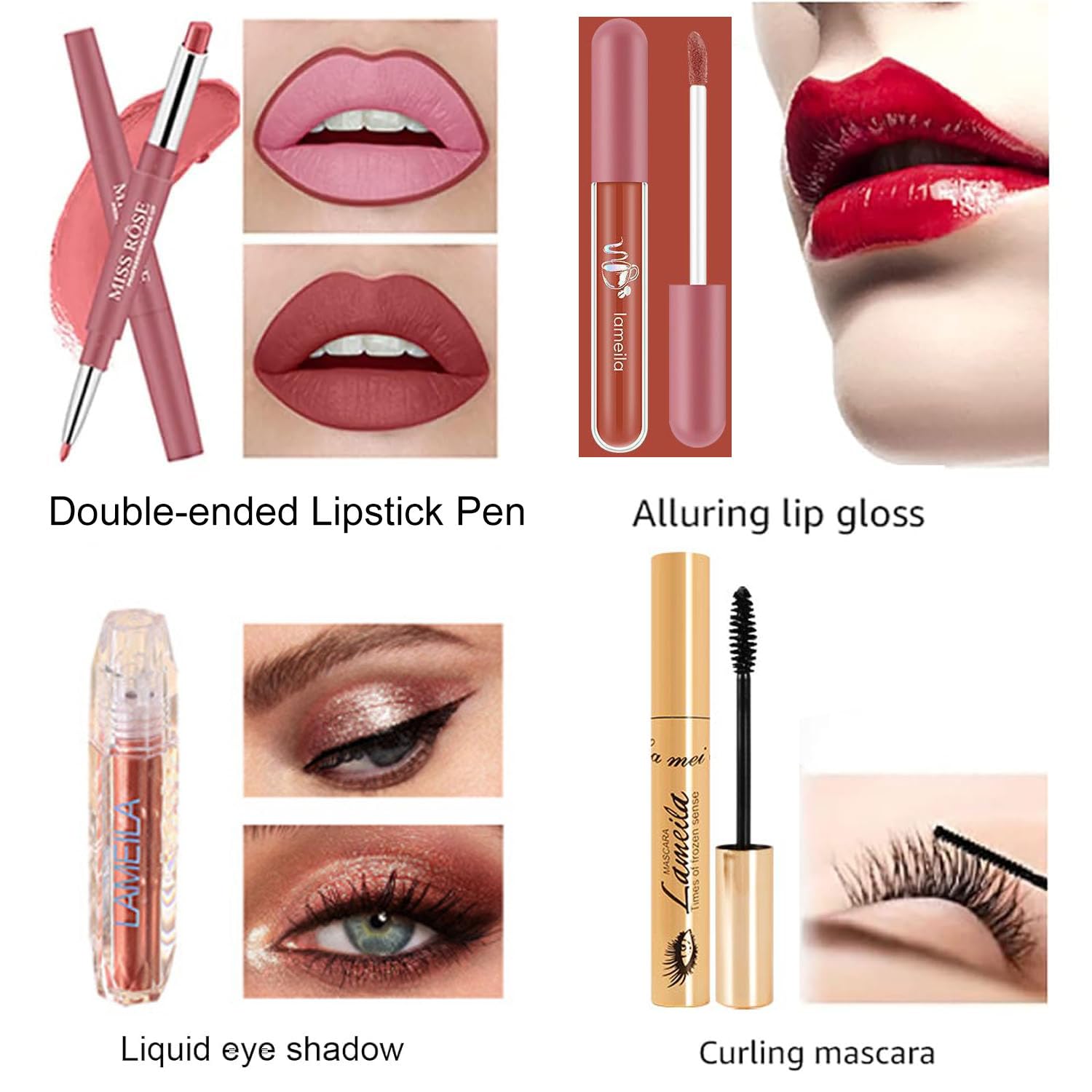 Aolikoko All In One Makeup Kit For Women - Full Professional Kit With Pressed Powder, Blush, Eyeliner, Eyeshadow, Mascara, Lip G