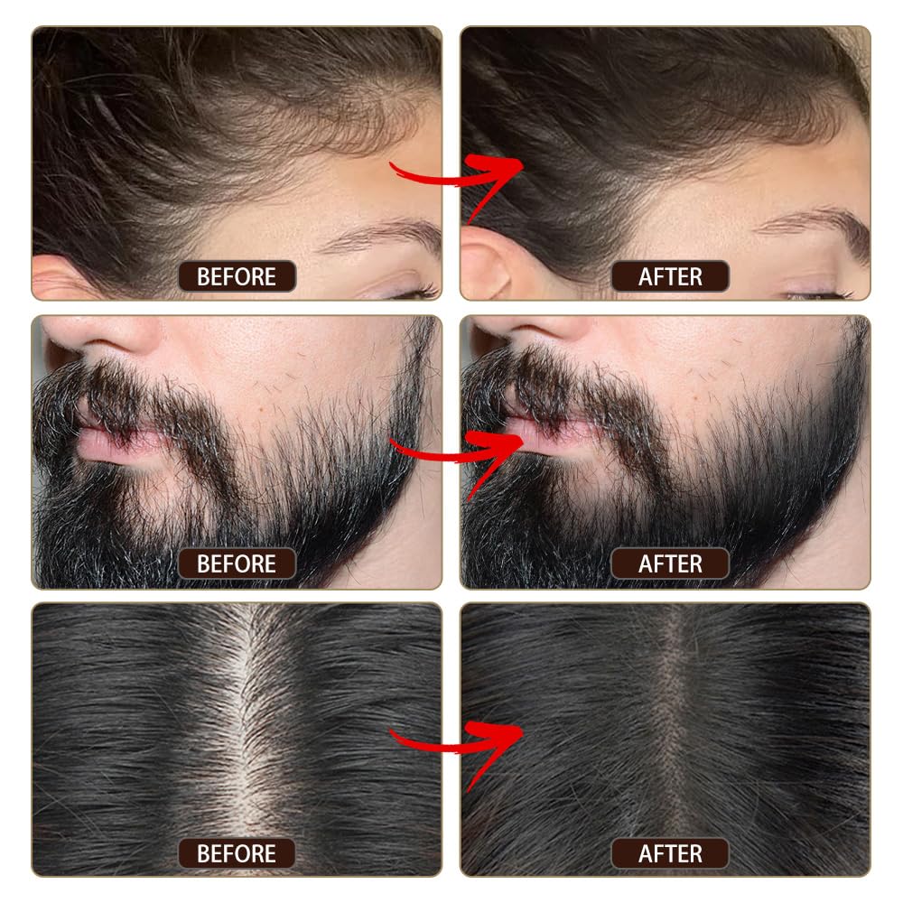Volluck Root Touch Up Powder For Gray Hair And Beard - 0.35 Ounce Hairline Filler For Women And Men, Hair Shadow Concealer For B