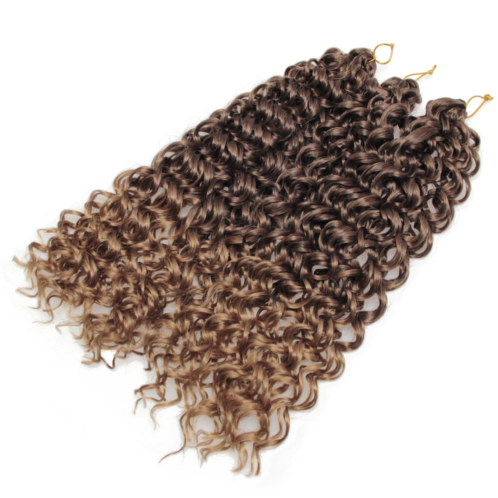 Qrhsuka Curly Crochet Hair Gogo Curl Crochet Hair For Women Deep Wave Braiding Hair,Synthetic Bohemian Crochet Braid Water Wave