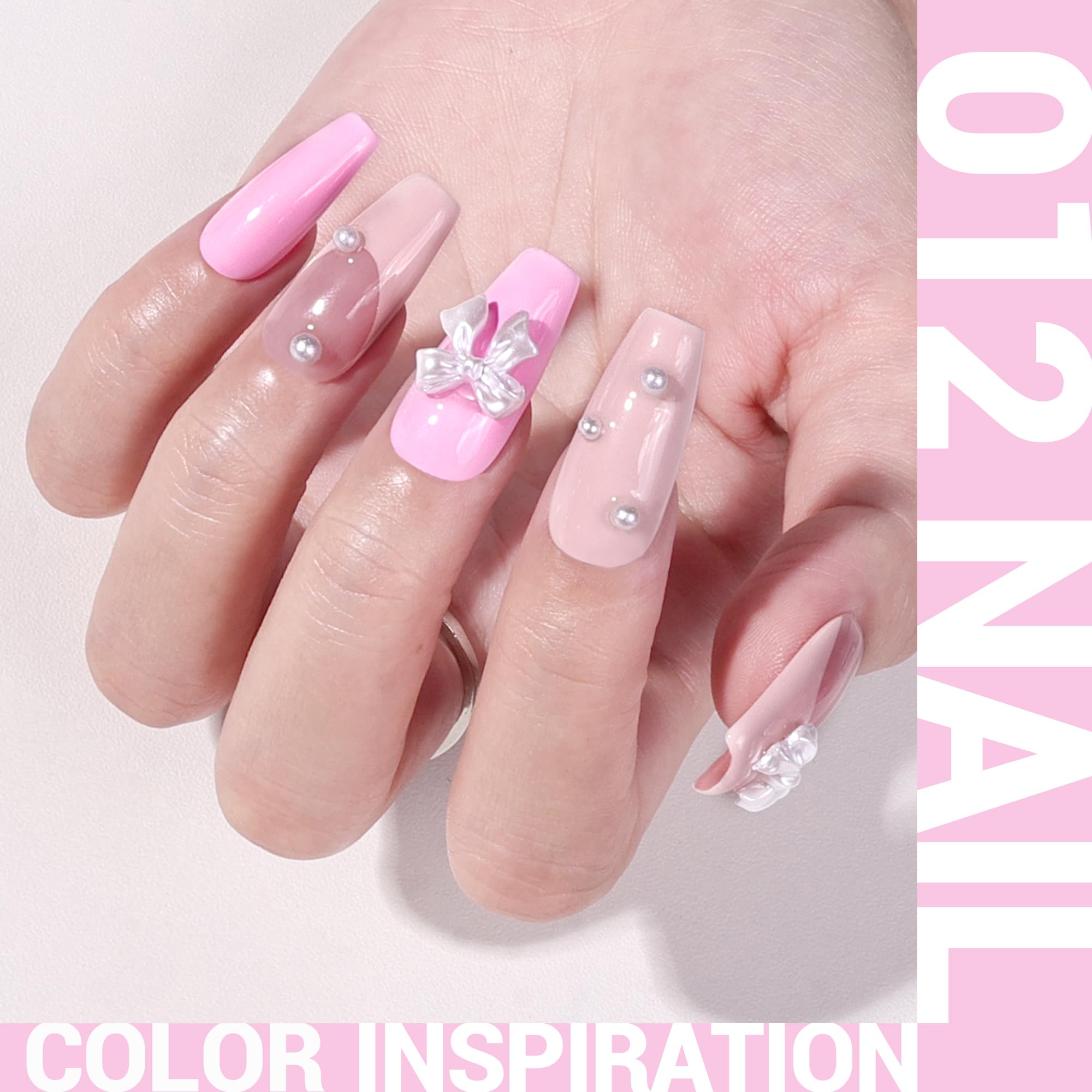 Melodysusie Thick Pink Gel Nail Polish,0.5 Fl Oz Milky Pink Macaron Nails Soak Off Uv Led Creamy Pink Funny Bunny Gel Polish Gif