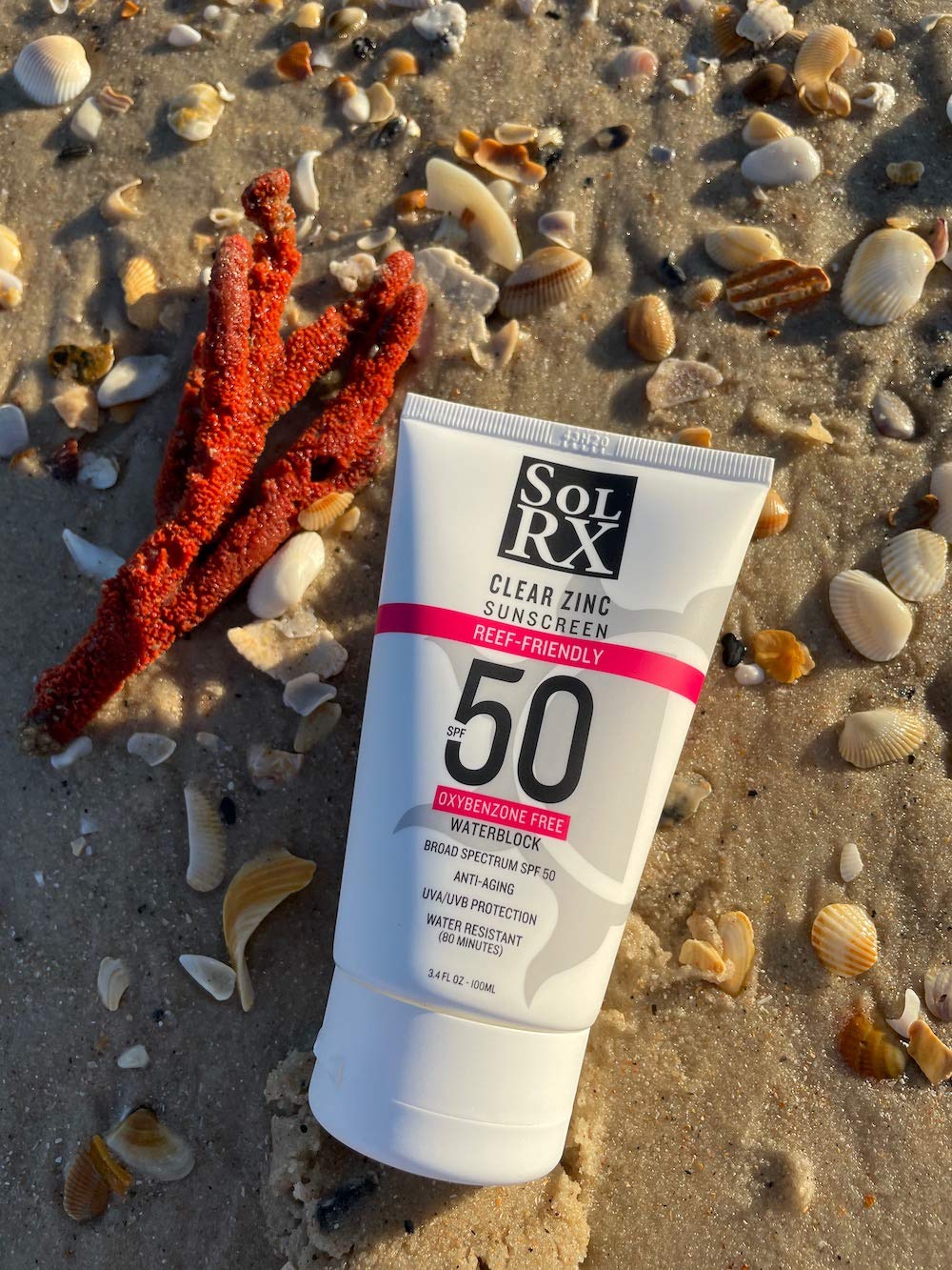 Solrx Mineral+ Spf 50 Sunscreen - Zinc Oxide Sunscreen, Water Resistant Sunscreen, Reef Safe Sunscreen, Broad Spectrum Sunscreen