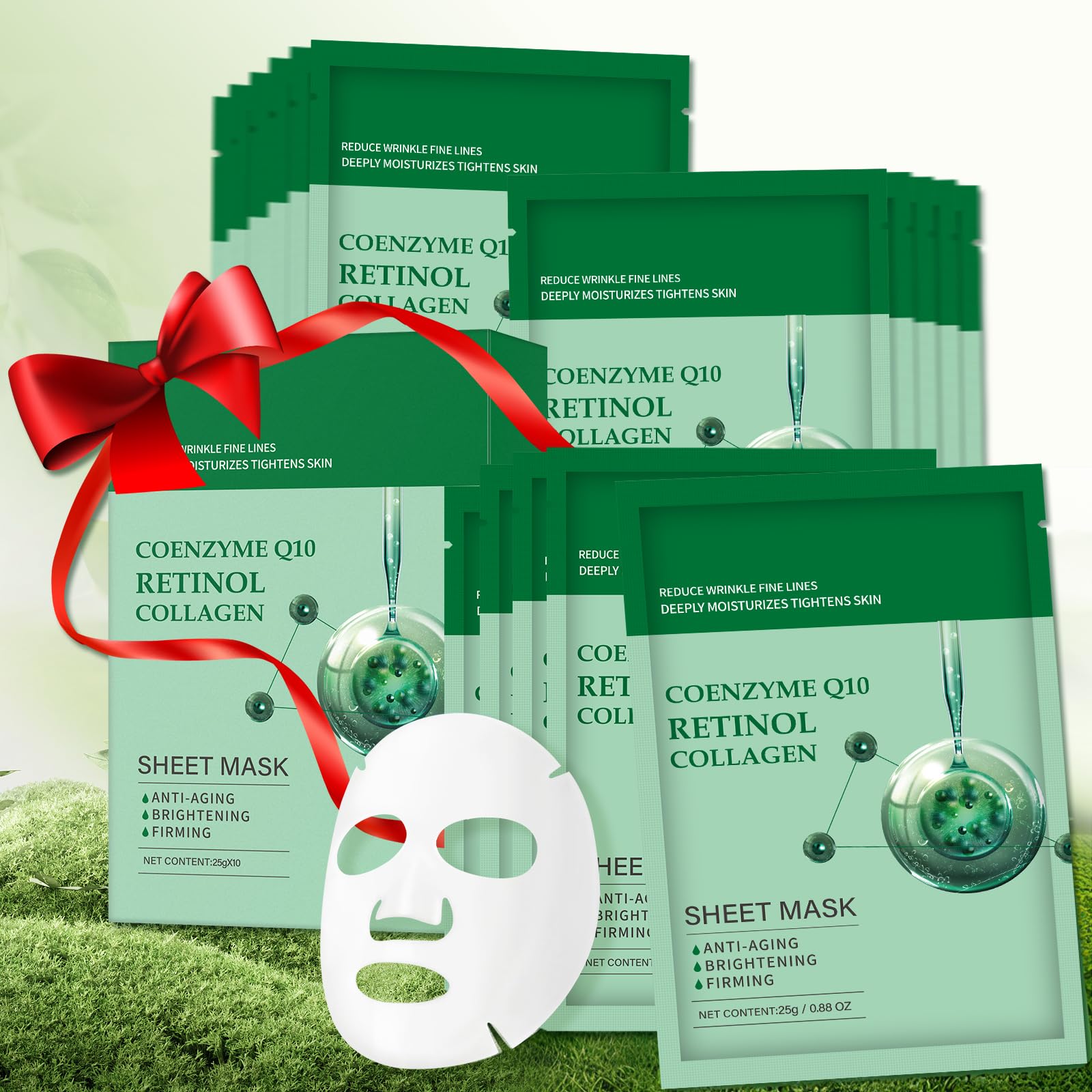 Collagen Face Sheet Mask Anti Aging Face Mask Skin Care Face Mask Sheets Collagen Face Mask Sheets Pack With Retinol Sheet Face