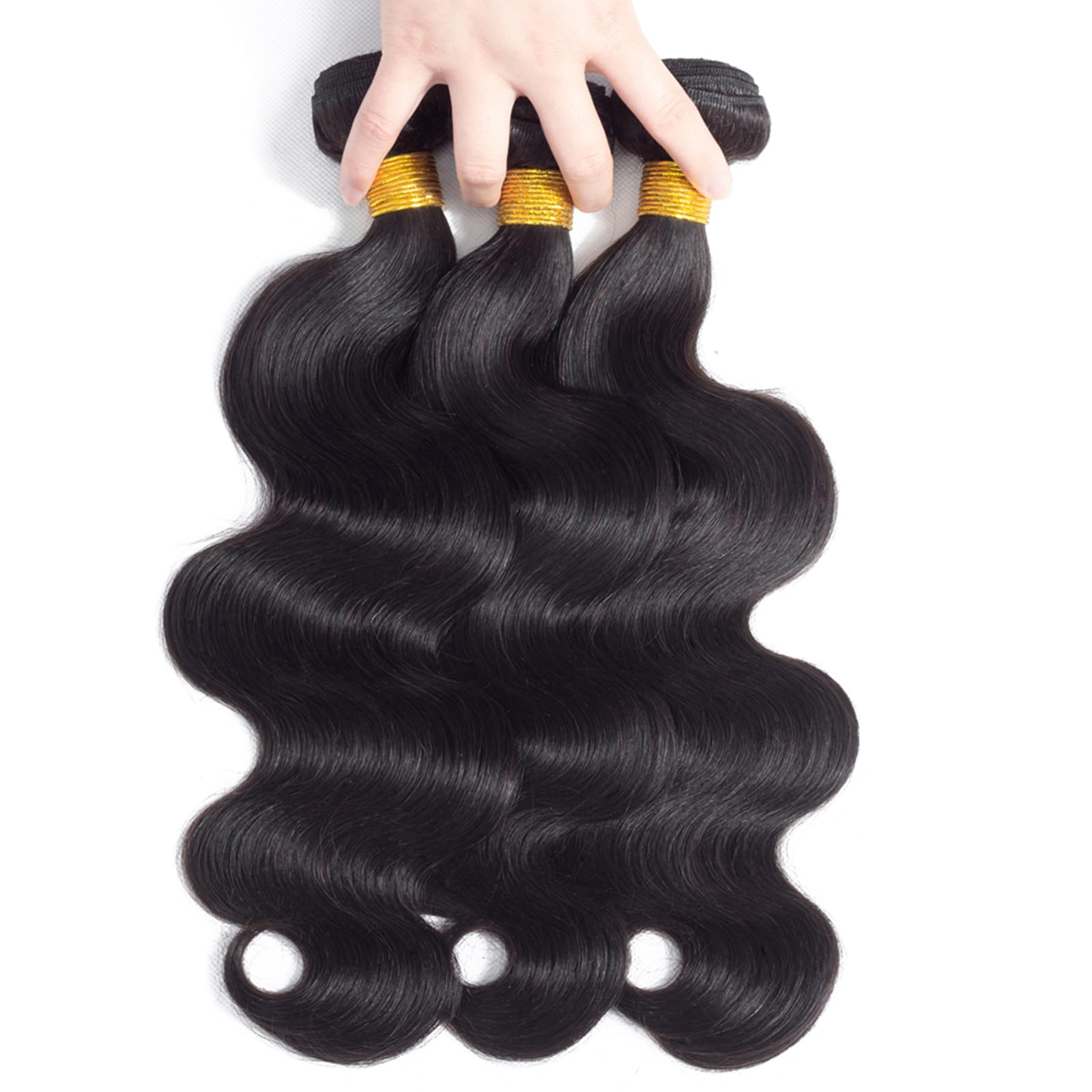 Kapelli Hair Brazilian Virgin Hair Body Wave 3 Bundles (22 24 26 300G) 10A Brazilian Remy Virgin Body Wave Human Hair Bundles 10