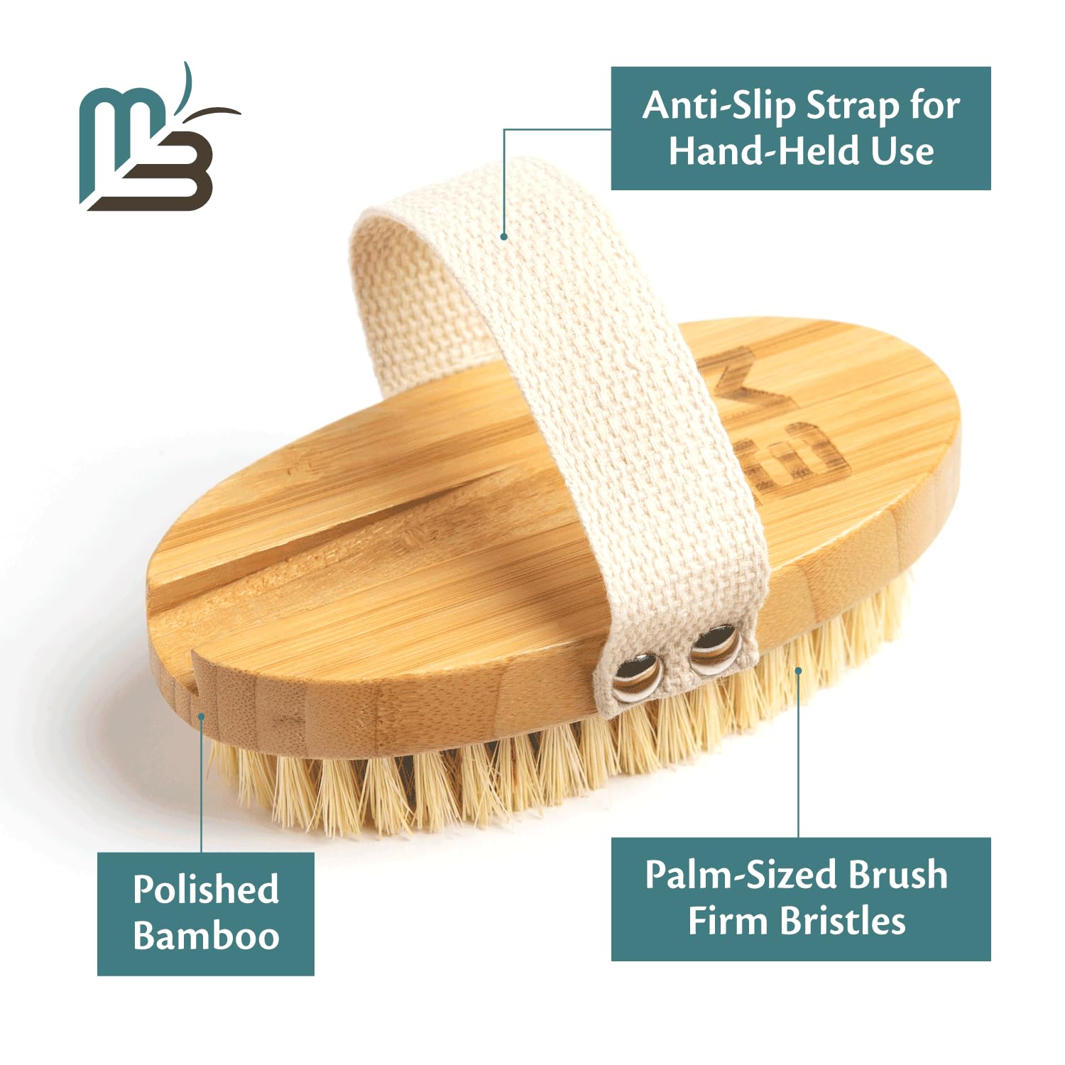 Firm Dry Brush & Shower Brush For Body - Handheld Back Scrubber Body Brush Exfoliator & Dead Skin Remover For Body Firm & Tighte