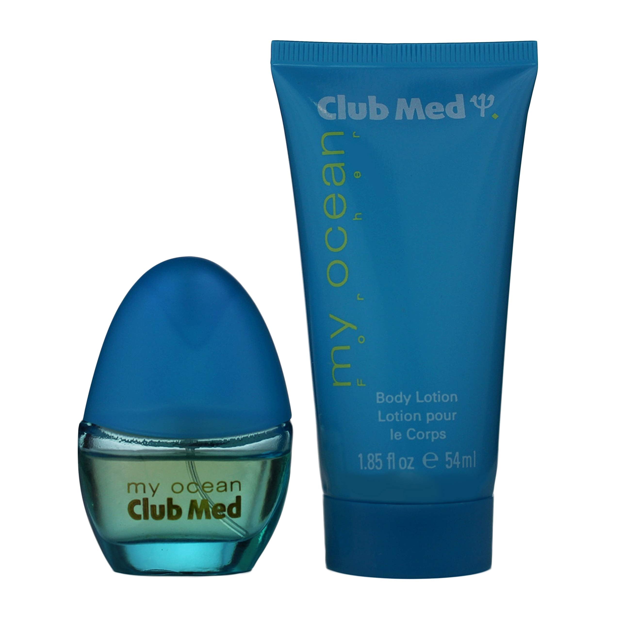 Coty Club Med My Ocean 2 Pc. Gift Set (Eau De Toilette Spray .33 Oz + Body Lotion 1.85 Oz) For Women By Coty 59 Fl Oz