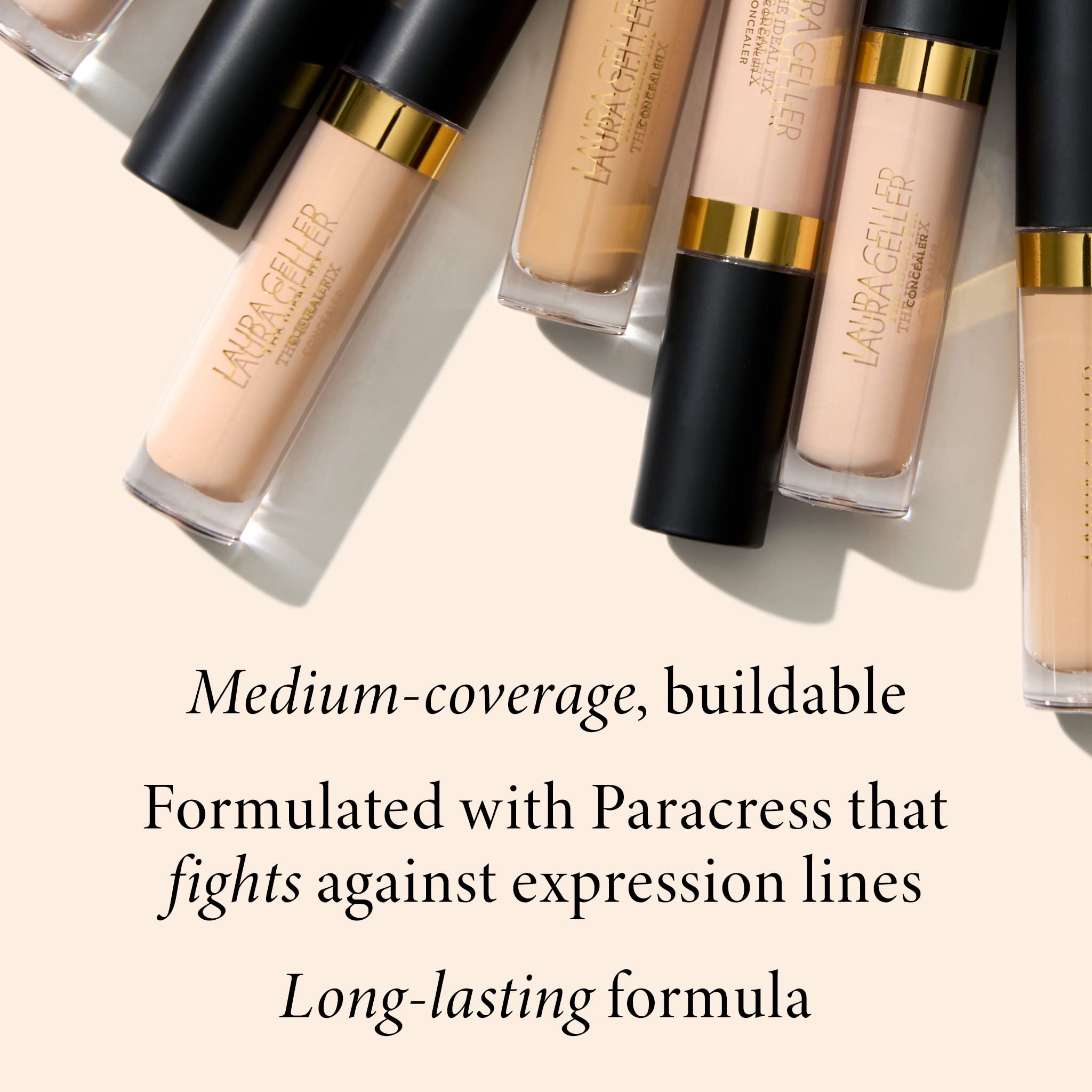 LAURA GELLER NEW YORK The Ideal Fix Concealer - Light - Buildable Medium to Full Coverage Liquid Concealer - Covers Under Eye Da