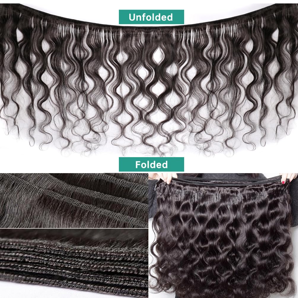 Beafay Human Hair Bundles Body Wave 3 Bundles (16 18 20)12A Grade 100% Unprocessed Brazilian Virgin Human Hair Body Wave Bundles