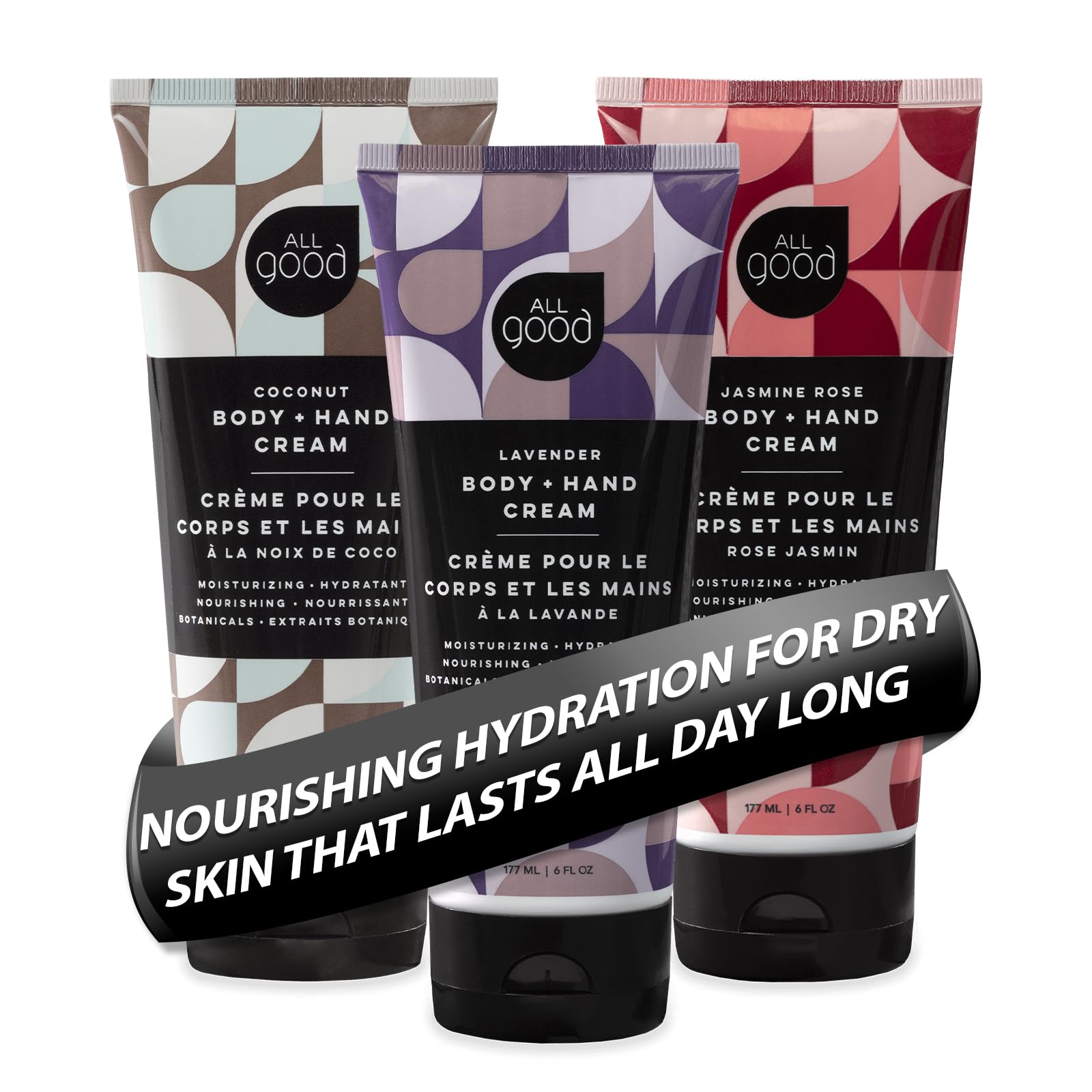 All Good Hand & Body Lotion - Moisturizing Organic Lotion for Dry Skin - Essential Oils, Cocoa Butter, Rosehip Oil, Arnica, Vita