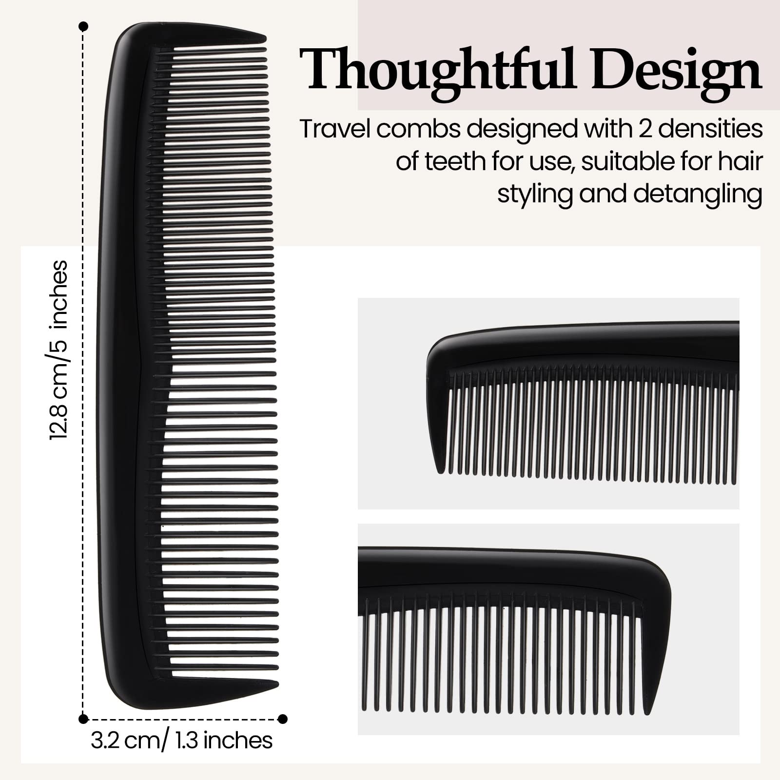 300 Pieces Hair Combs Bulk Styling Comb Set For Women Men Reusable Pocket Small Plastic Comb Fine Dressing Comb For Travel, Hote
