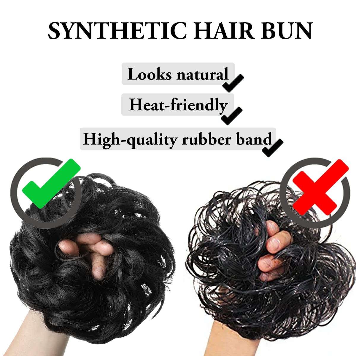 Sarla 2Pcs Beach Blonde Updo Messy Bun Hair Hair Piece Synthetic Wavy Curly Scrunchies Ponytail Extension For Women Girls