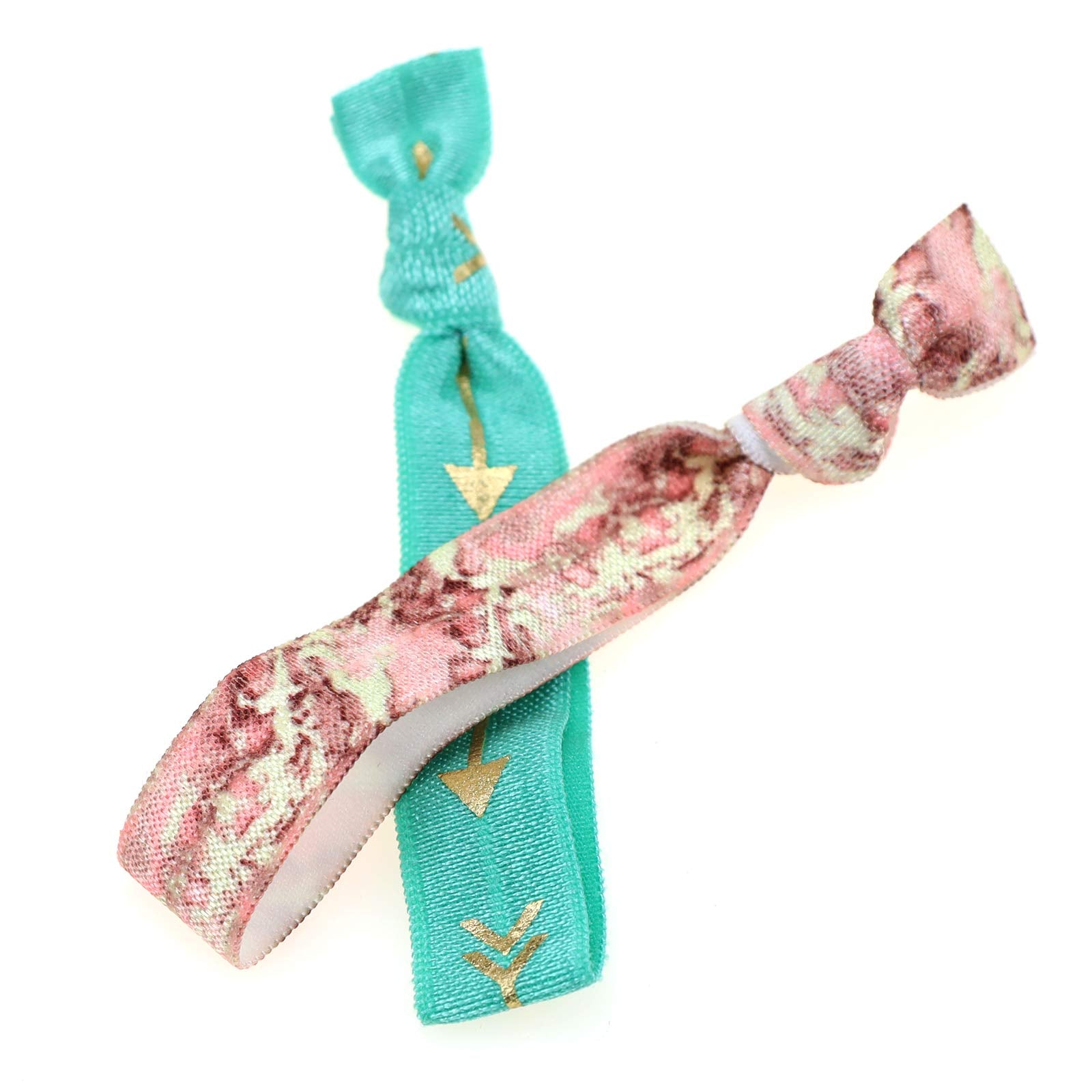 120 Printed Hair Ties No Crease Ribbon Elastics Ties Women Yoga Knotted Ponytail Holder