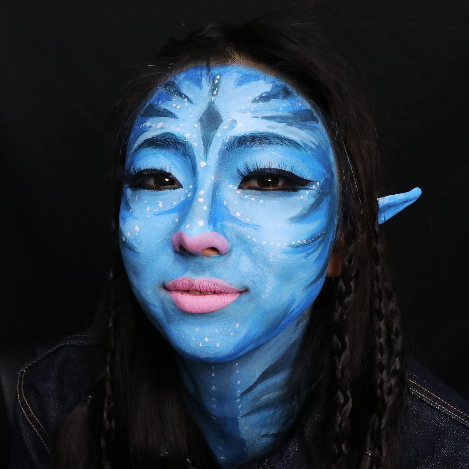 Meicoly 2Pcs Blue Eyeshadow Stick,Blue Eyeshadow For Halloween Corpse Bride Avatar Sally Makeup,Metallic Shimmer Crayon,Waterpro