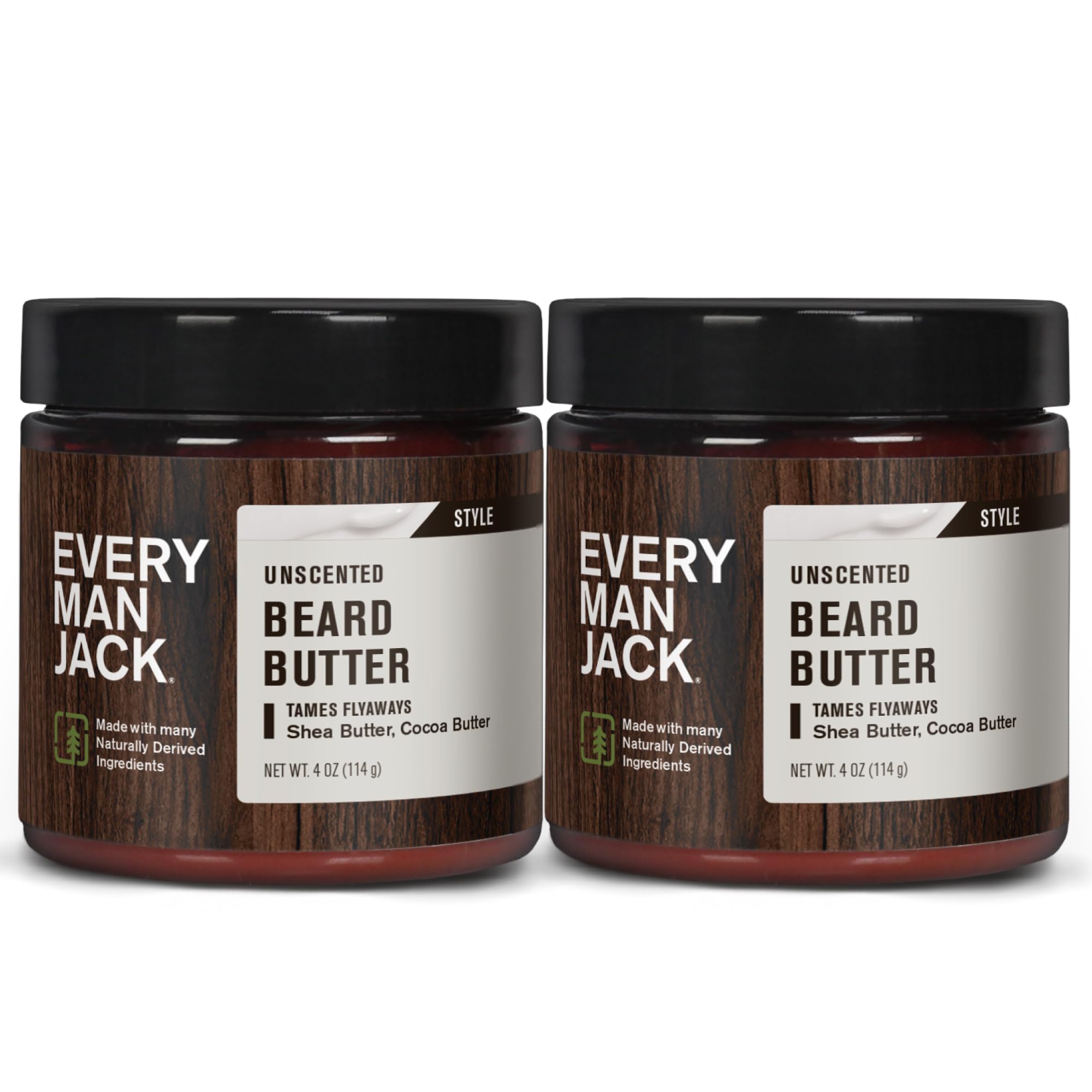 Every Man Jack Unscented Beard Butter - Fragrance Free For Sensitive Skin - Rejuvenates, Hydrates, And Styles Dry, Unruly Beards