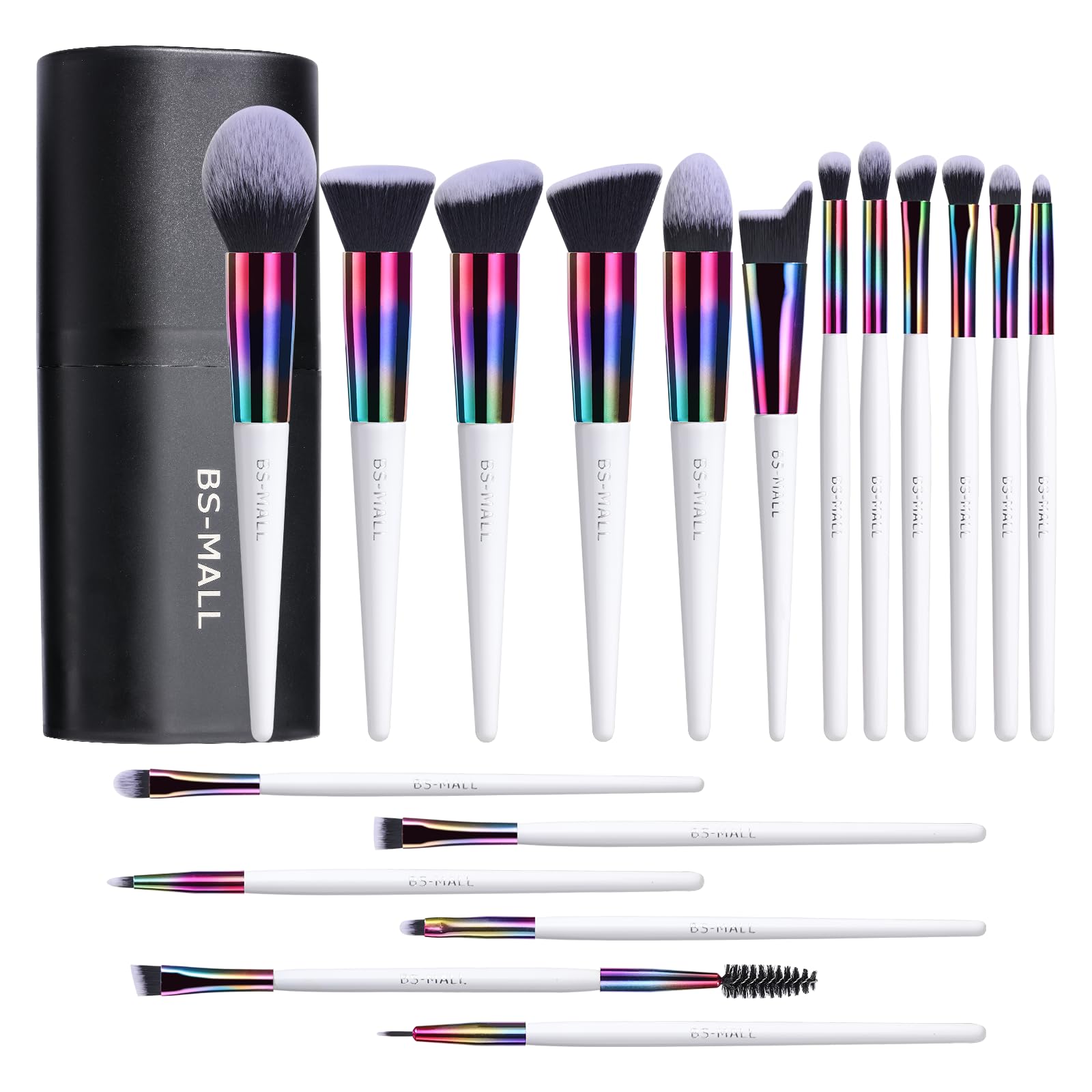 Bs-Mall Makeup Brushes Makeup Tools Kit Premium Synthetic Powder Foundation Contour Concealers Lip Brushes Set 18 Pcs