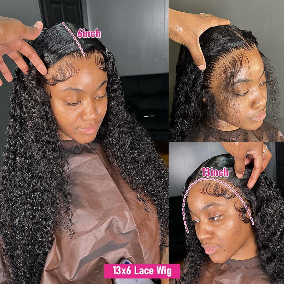 13X6 Water Wave Lace Front Wigs Human Hair 250% Density Full 12A Transparent Hd Lace Frontal Wig Pre Plucked With Baby Hair Glue