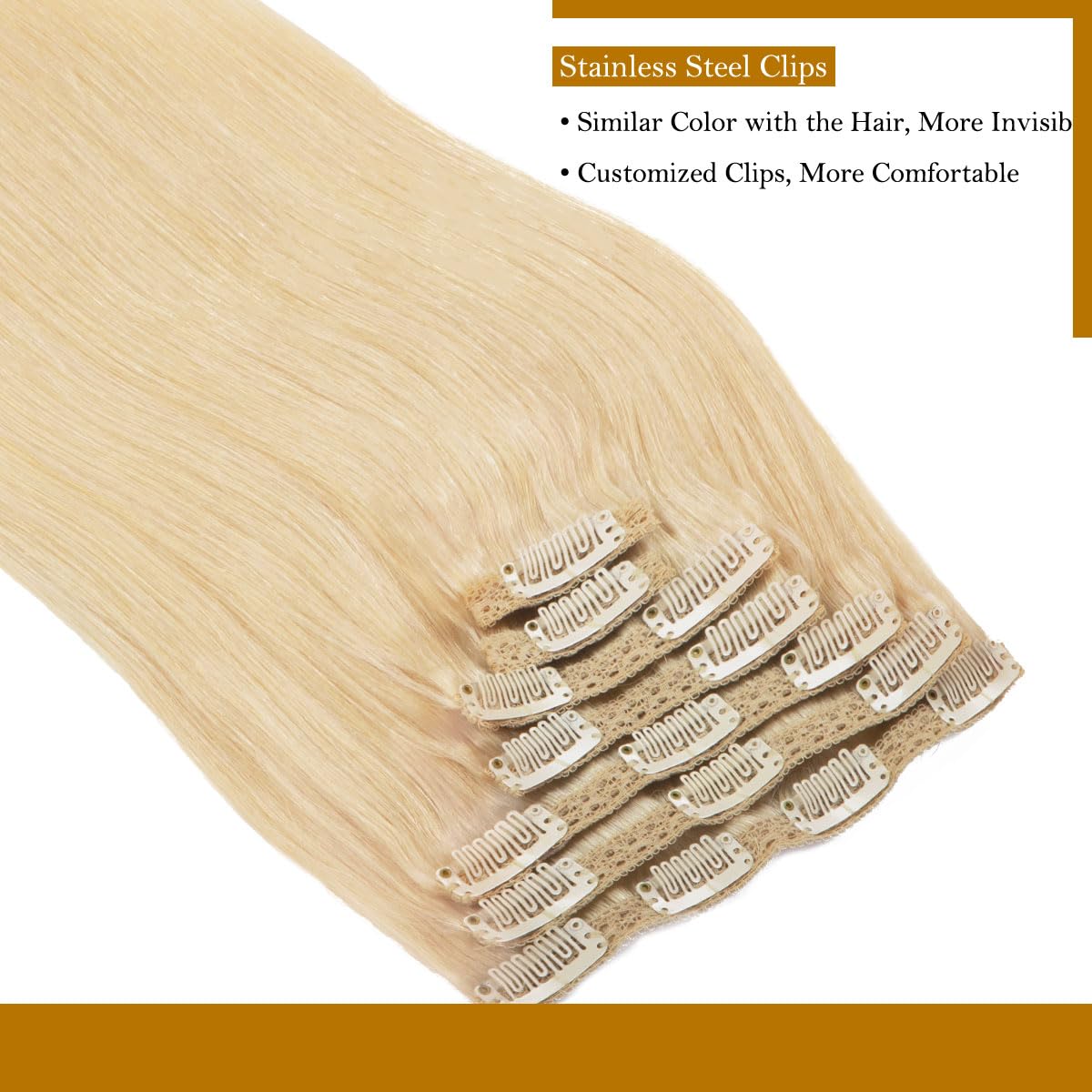 Loxxy 9A Grade Remy Human Hair Clip Ins Hair Extensions Full Head Thick Silky Straight Clip In Human Hair Double Weft Thicker 18