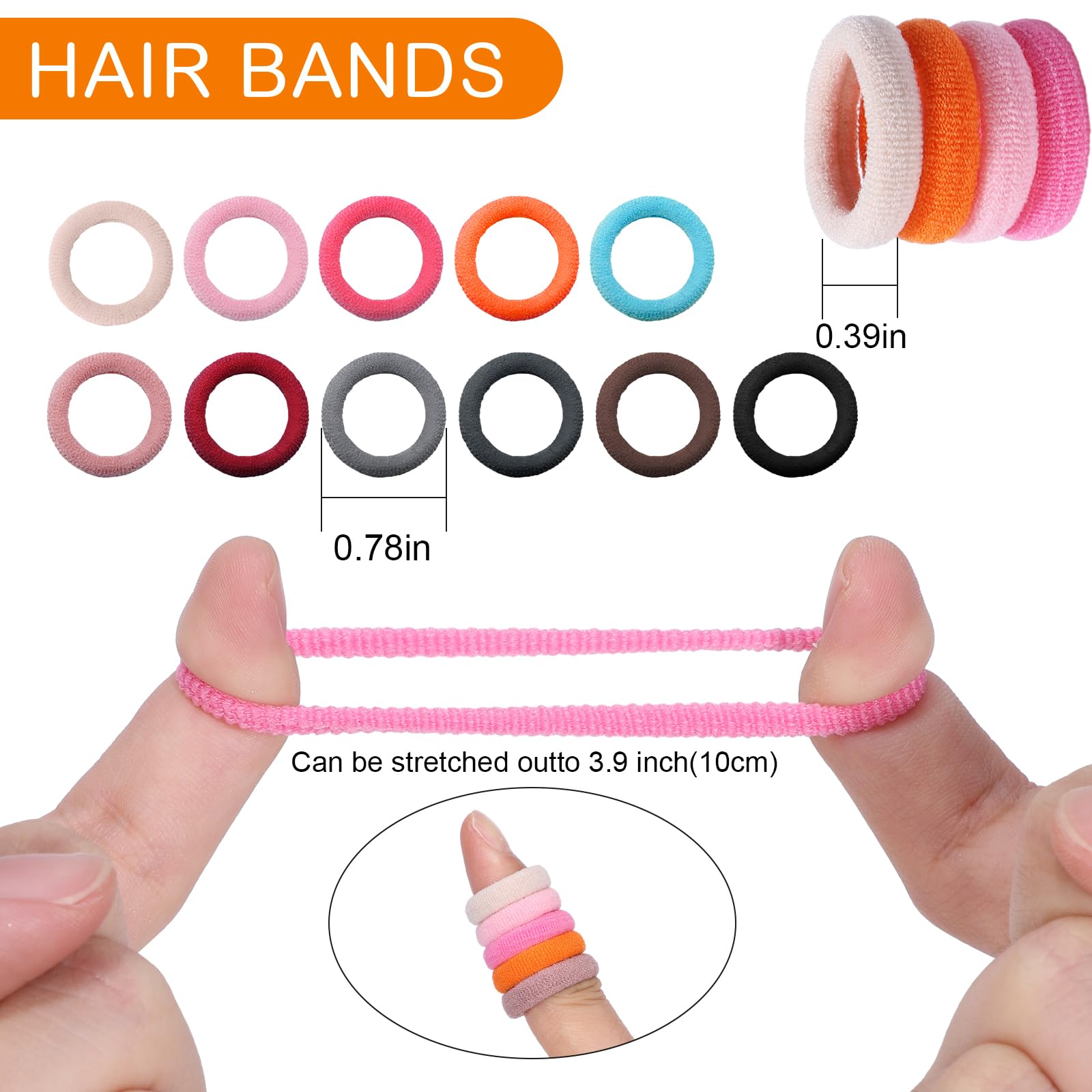 150 Pack Hair Ties For Little Girls, Soft Hair Ties No Damage Small Seamless Hair Bands Elastic Ponytail Holders Hair Accessorie