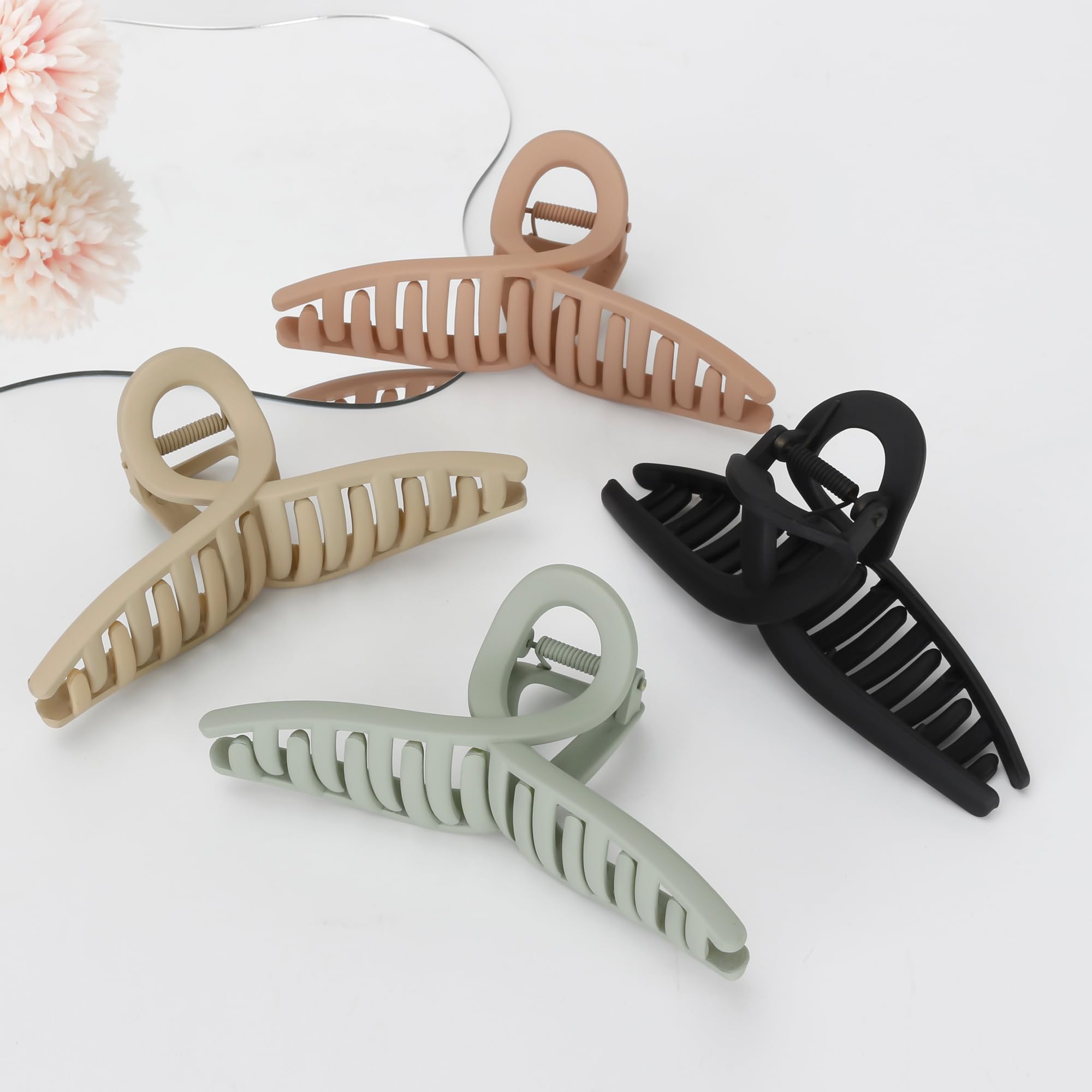 Big Hair Claw Clips Large Butterfly Hair Claws for Women 5.1'' Oversize Matte Hair Clips for Long Thick Hair Accessories for Gir