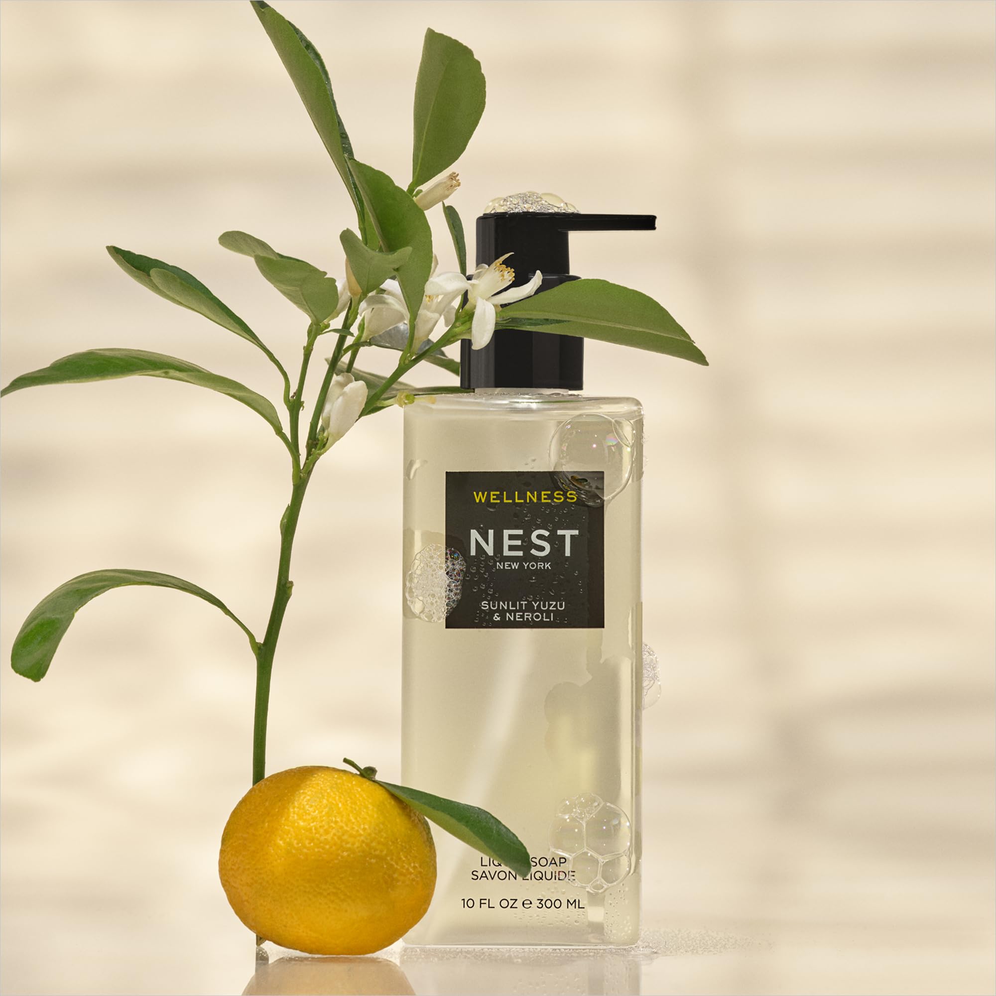 NEST New York Liquid Soap, Sunlit Yuzu & Neroli - 10 fl oz - Cleanses & Nourishes Skin - Approx. 300 Pumps Per Bottle - Gluten F