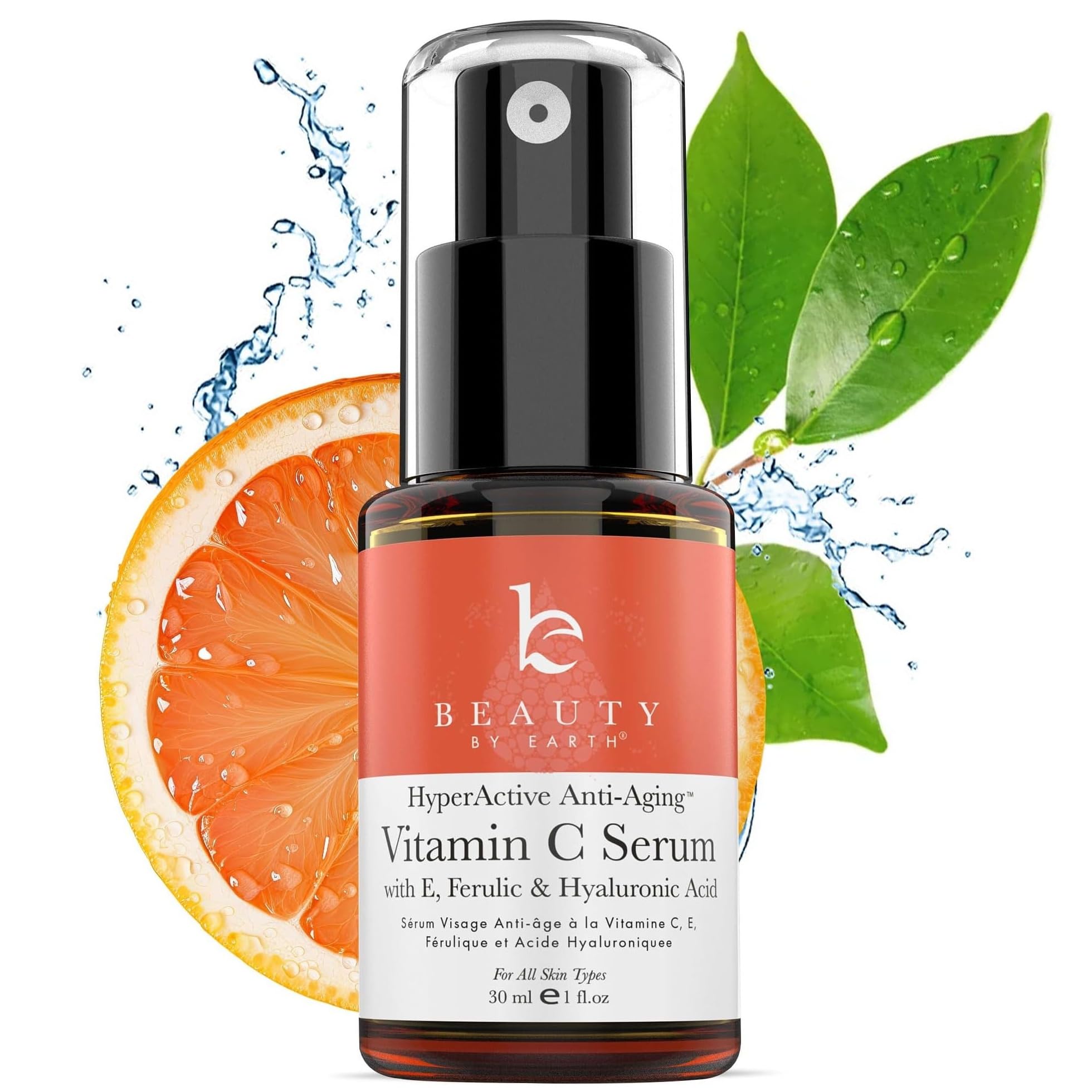 Vitamin C Face Serum - USA Made with Natural & Organic Ingredients, Vitamin C Serum for Face, Skin Brightening Serum for Women, 