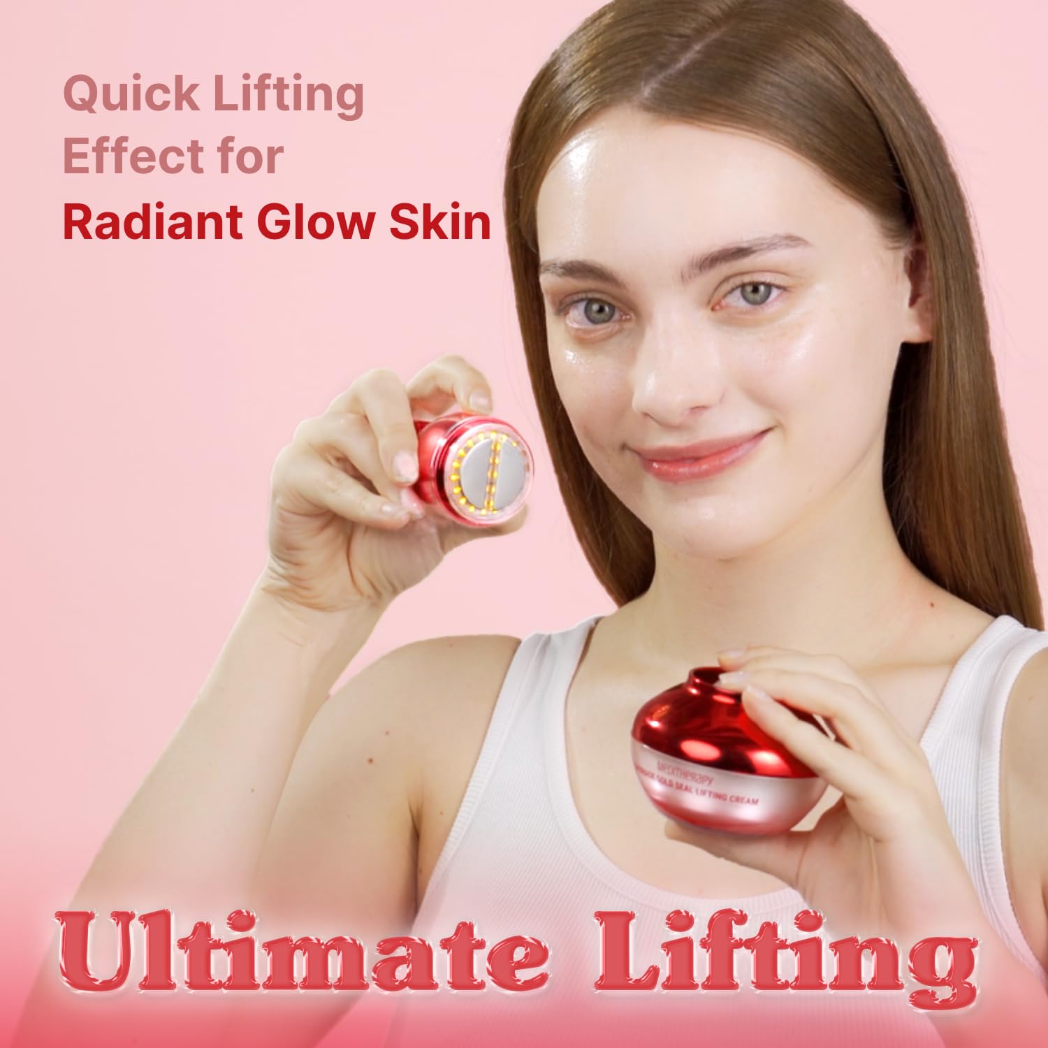 Shumage Gold Seal Lifting Cream+Device - Moisturizer Face Lift Cream, Hydrating & Tightening For Sagging Skin - Korean Face Mois
