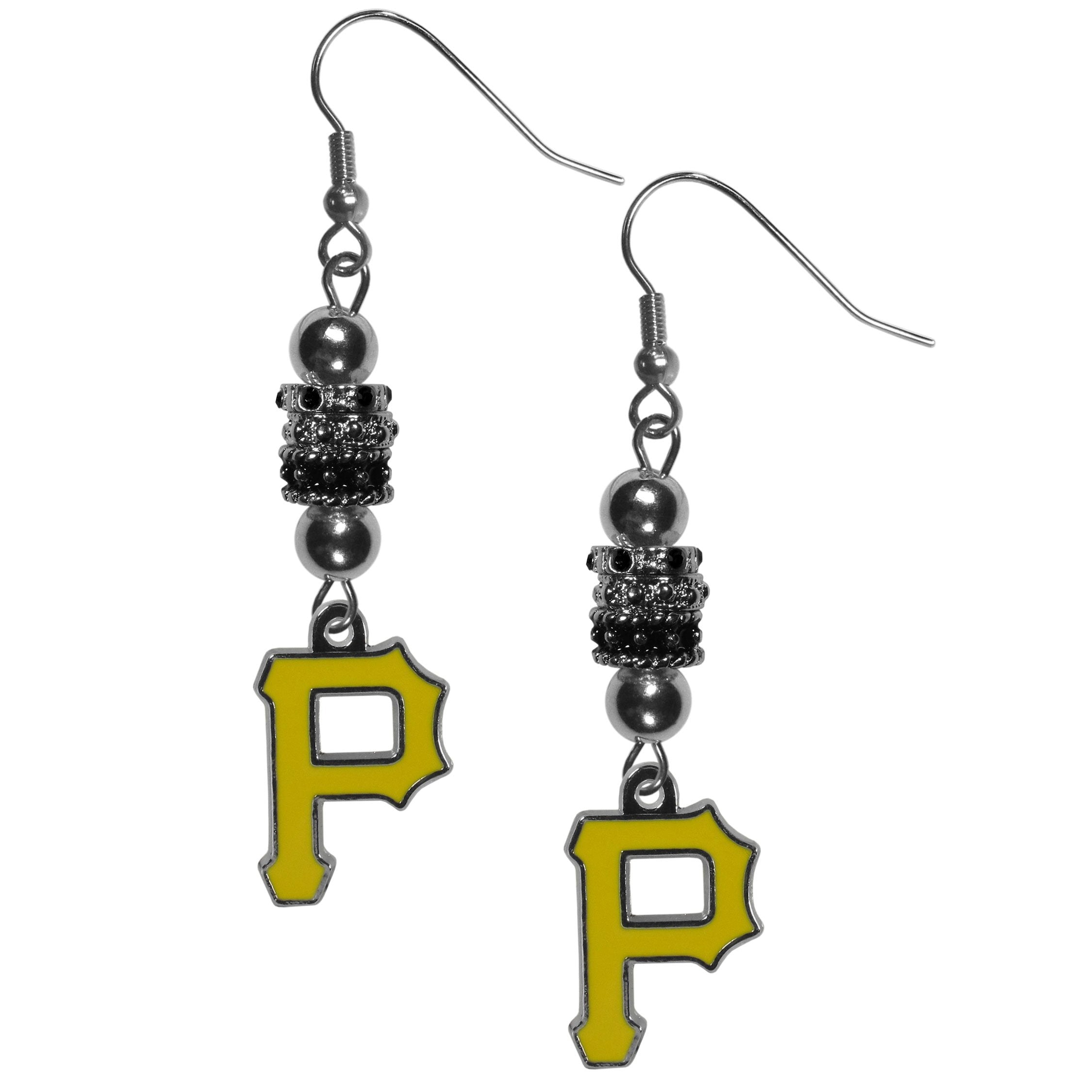 MLB Pittsburgh Pirates Euro Bead Earrings, 7.5