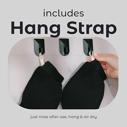 Mainbasics Korean Exfoliating Mitt - Dead Skin Remover For Body - Tan Remover Mitt & Shower Scrub - Deep Exfoliator Exfoliating