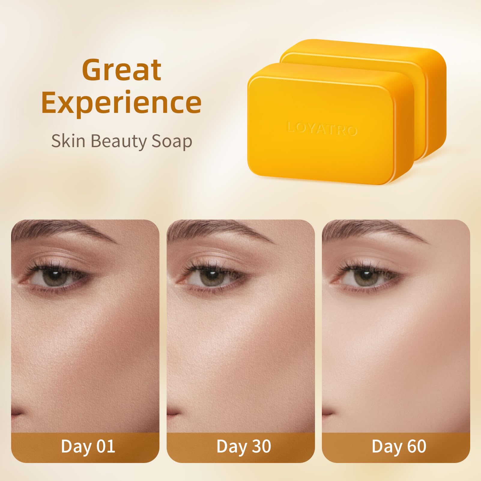 LOYATRO Turmeric Soap for Dark Spots Kojic Acid Turmeric Soap Bar for Face & Body, Deep Cleansing, Gentle Soap Sensitive Skin Fo