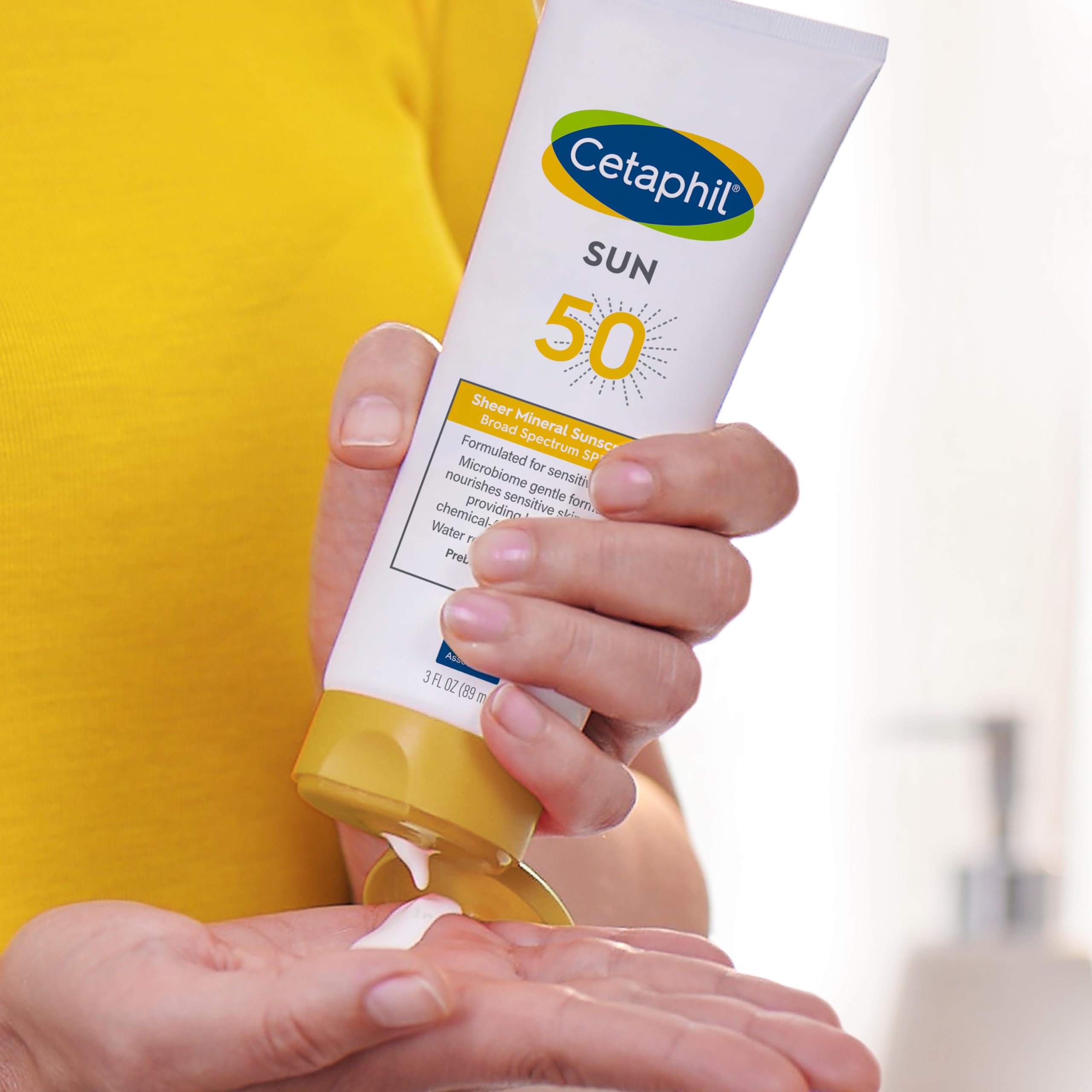 Cetaphil Sheer Mineral Sunscreen Lotion For Face & Body | 3 Fl Oz | 100% Mineral Sunscreen: Zinc Oxide & Titanium Dioxide | Broa