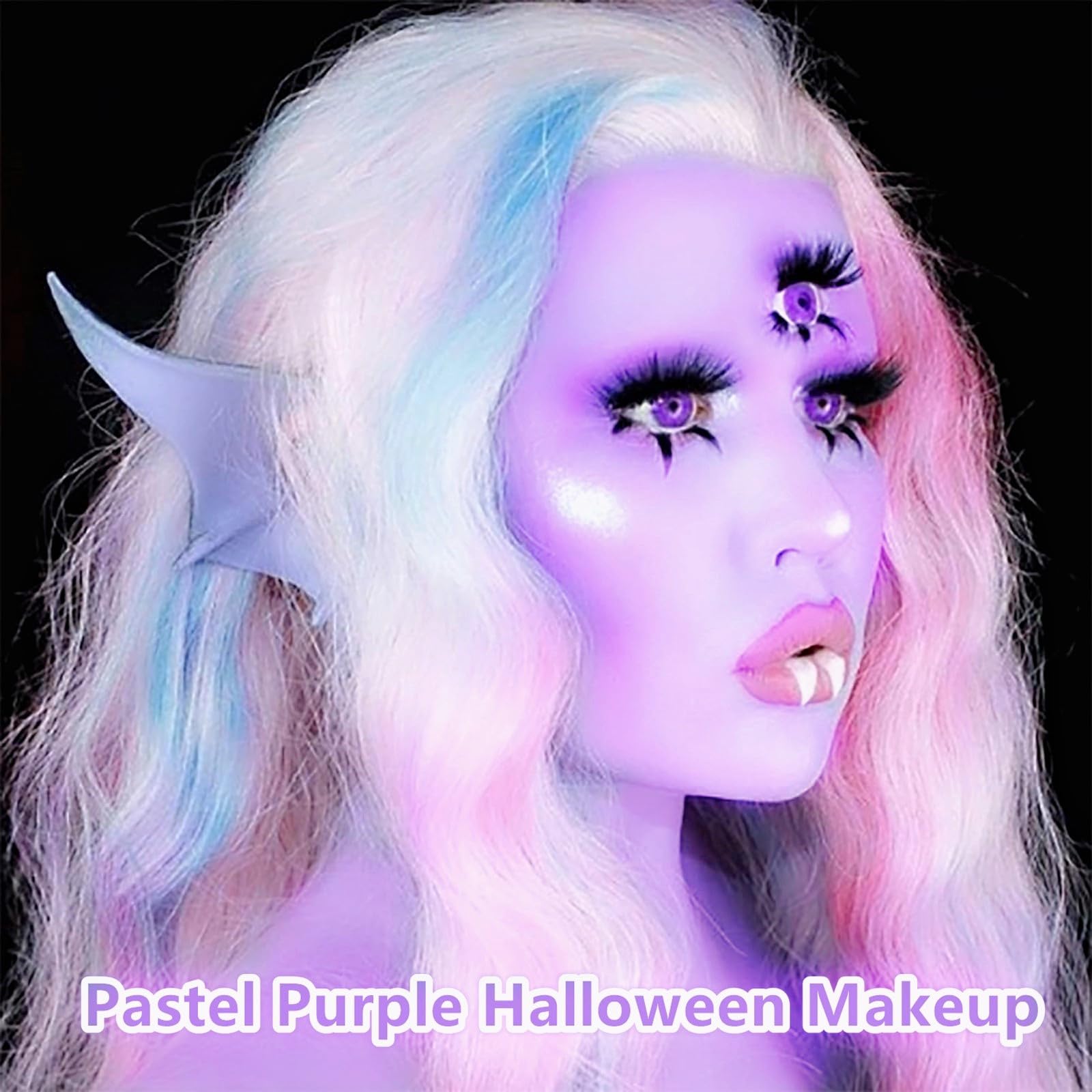 Go Ho Pastel Purple Body Paint Washable(2.37 Oz,70 Ml),Water Based Cream Lavender Face Body Paint For Sfx Cosplay Ursula Costume