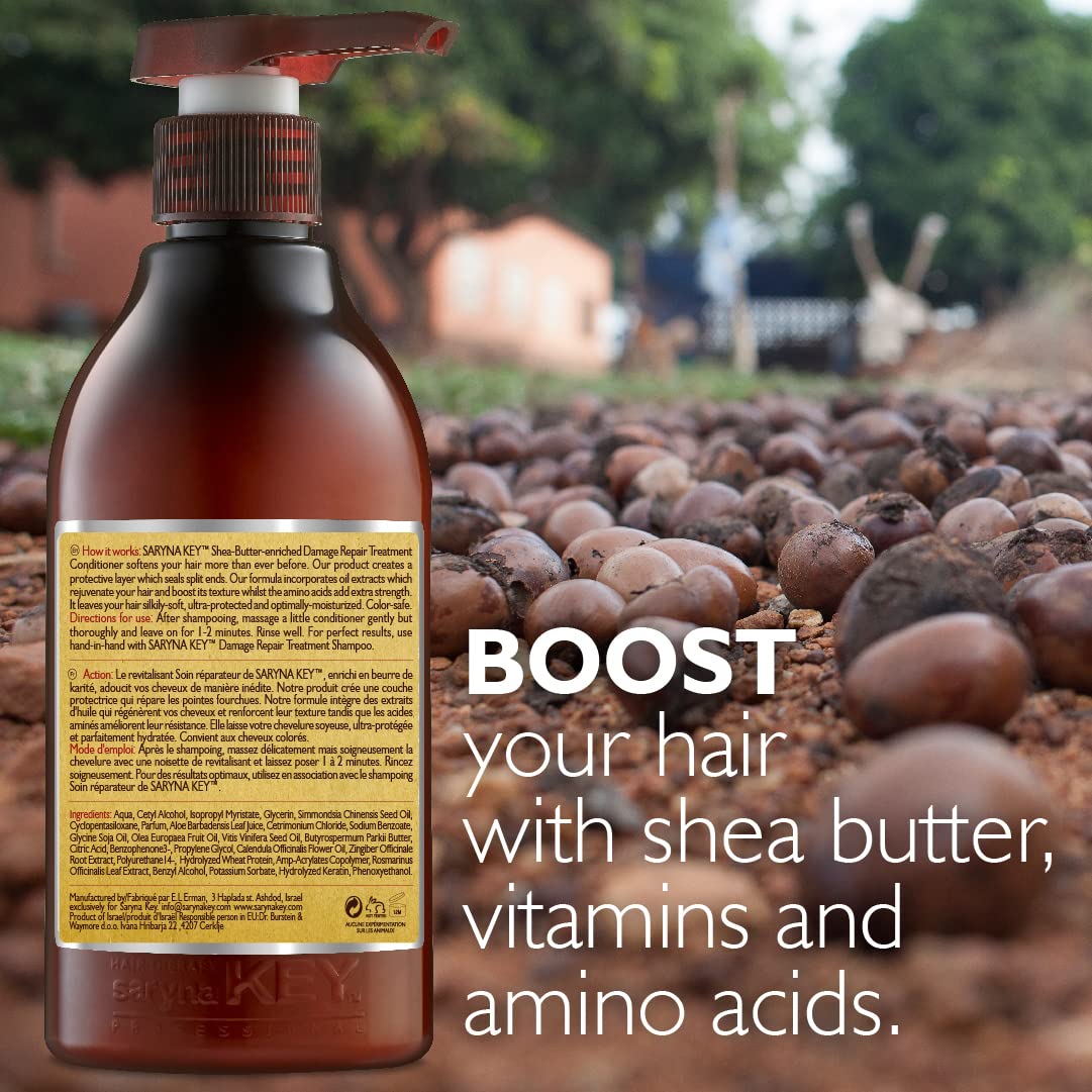 Saryna Key Hair Conditioner with Pure African Shea Butter for Dry Frizzy and Damaged Hair - Moisturizing and Hydrating Condition