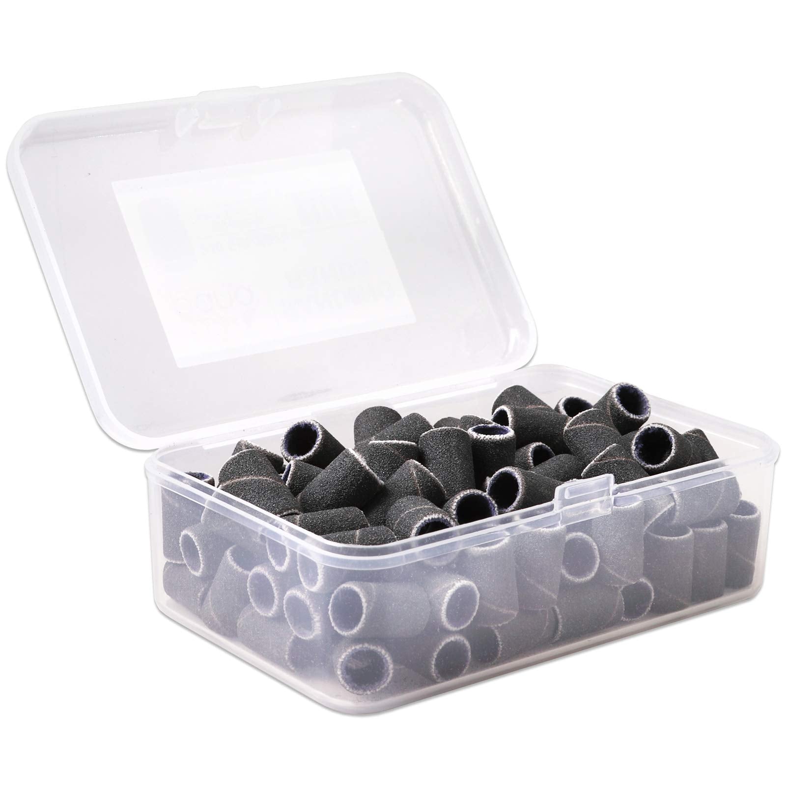 100 Pcs Large Black Nail Drill Bits Sanding Bands for Nail Drill 240 Coarse Grit - Nail File for Acrylic Nail Gel Manicures Pedi