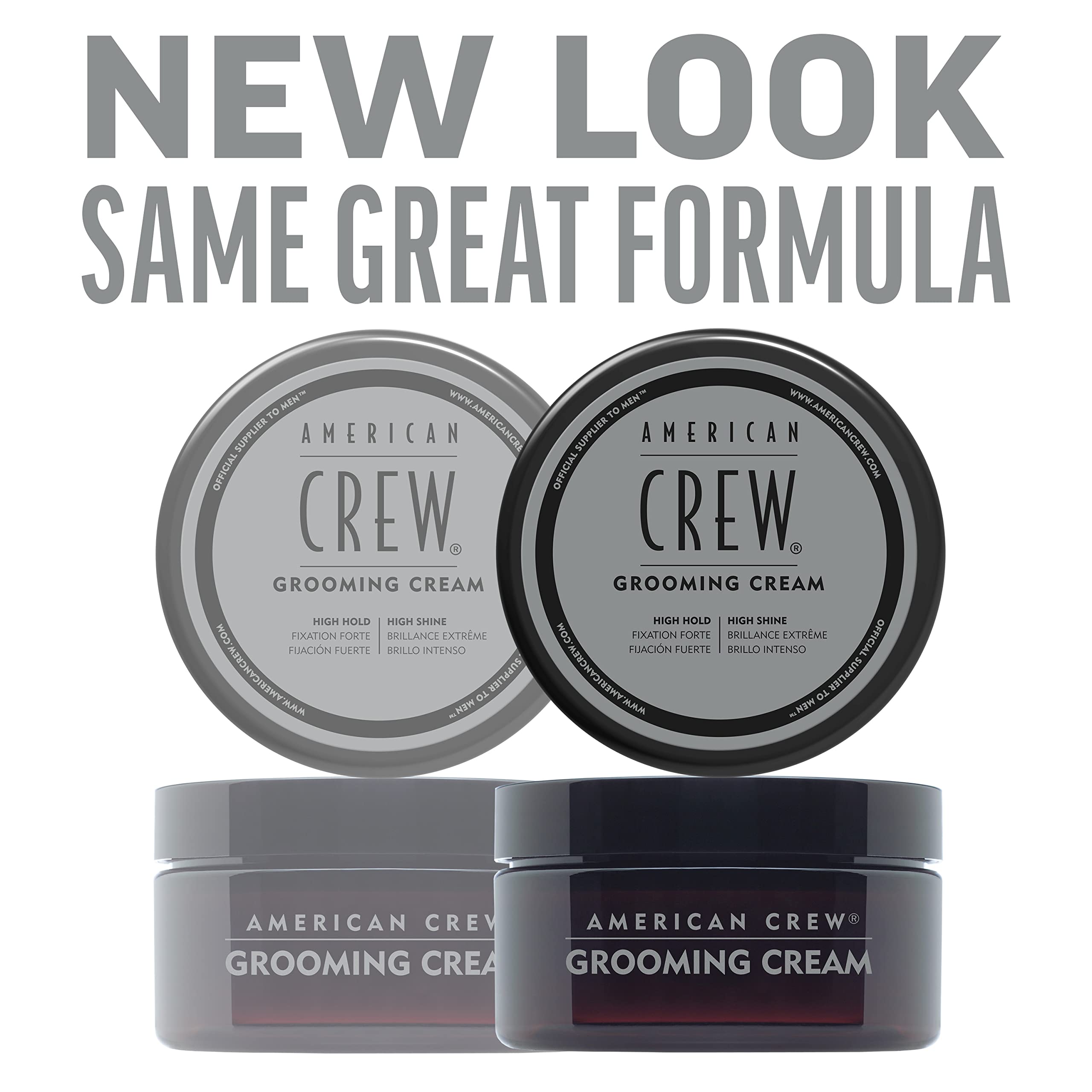 American Crew Men's Grooming Cream (OLD VERSION), Like Hair Gel with High Hold with High Shine, 3 Oz (Pack of 1)
