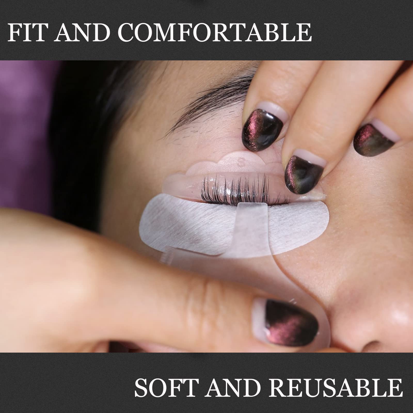 Libeauty Lash Lift Rods, Lash Lift Pads, 6 Pcs Sss Reusable Eyelash Perming Curler Shield Pads, With Premium Pu Storage Case For