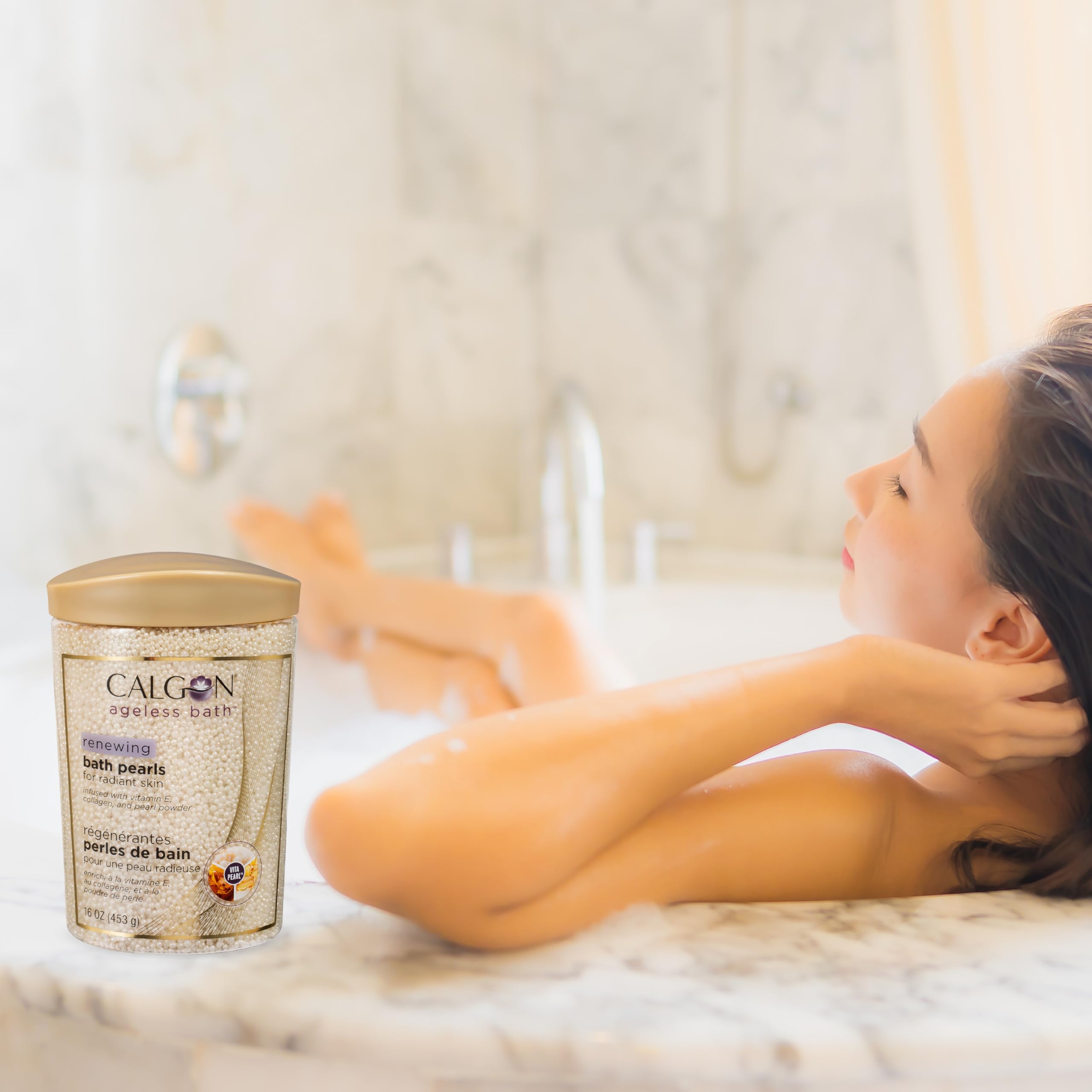 Calgon Ageless Bath Pearls, 16 Oz (Pack Of 3)
