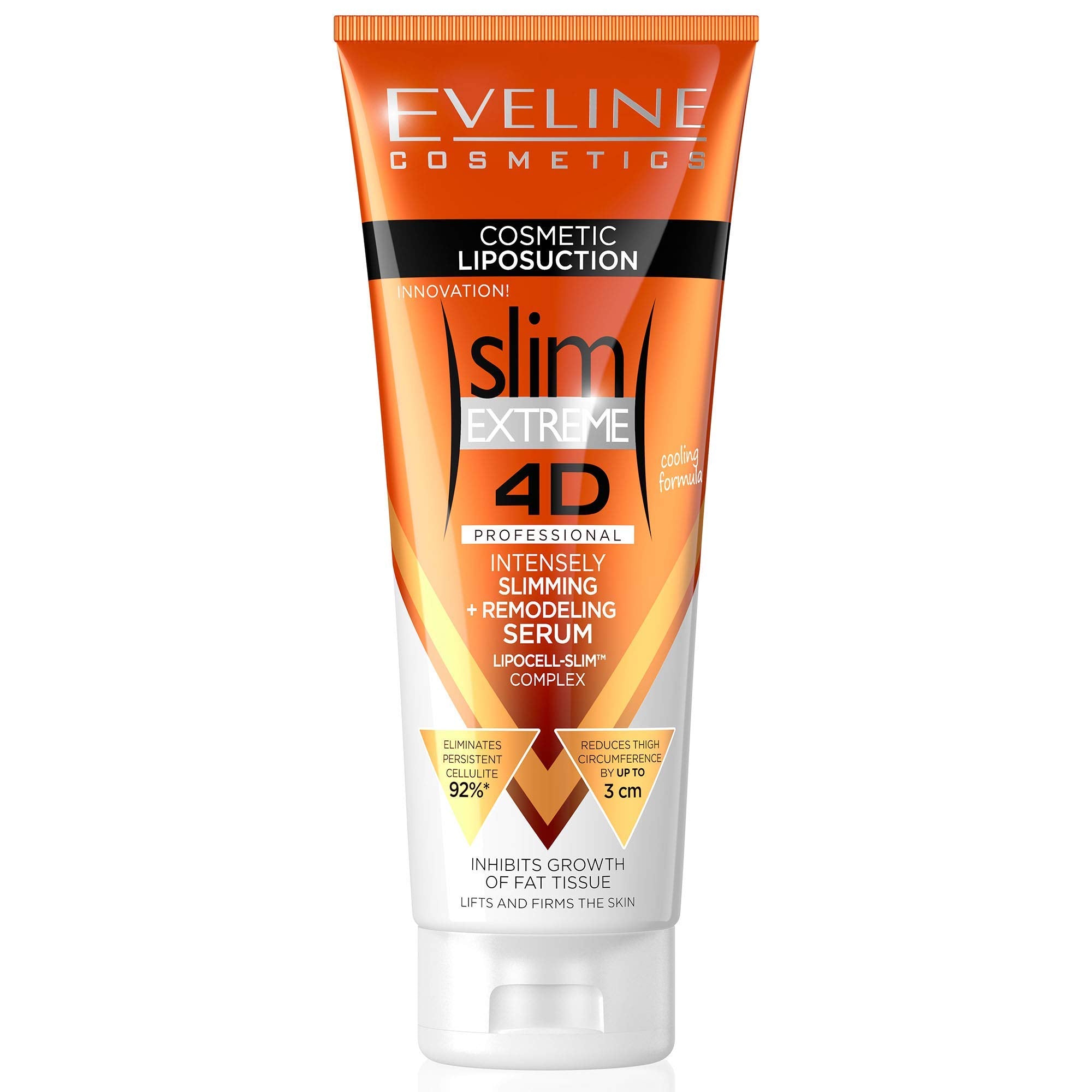 Eveline Slim Extreme 4D Liposuction Body Serum, Firming Body Lotion for Women and Men and Body Sculpting cellulite Workout cream