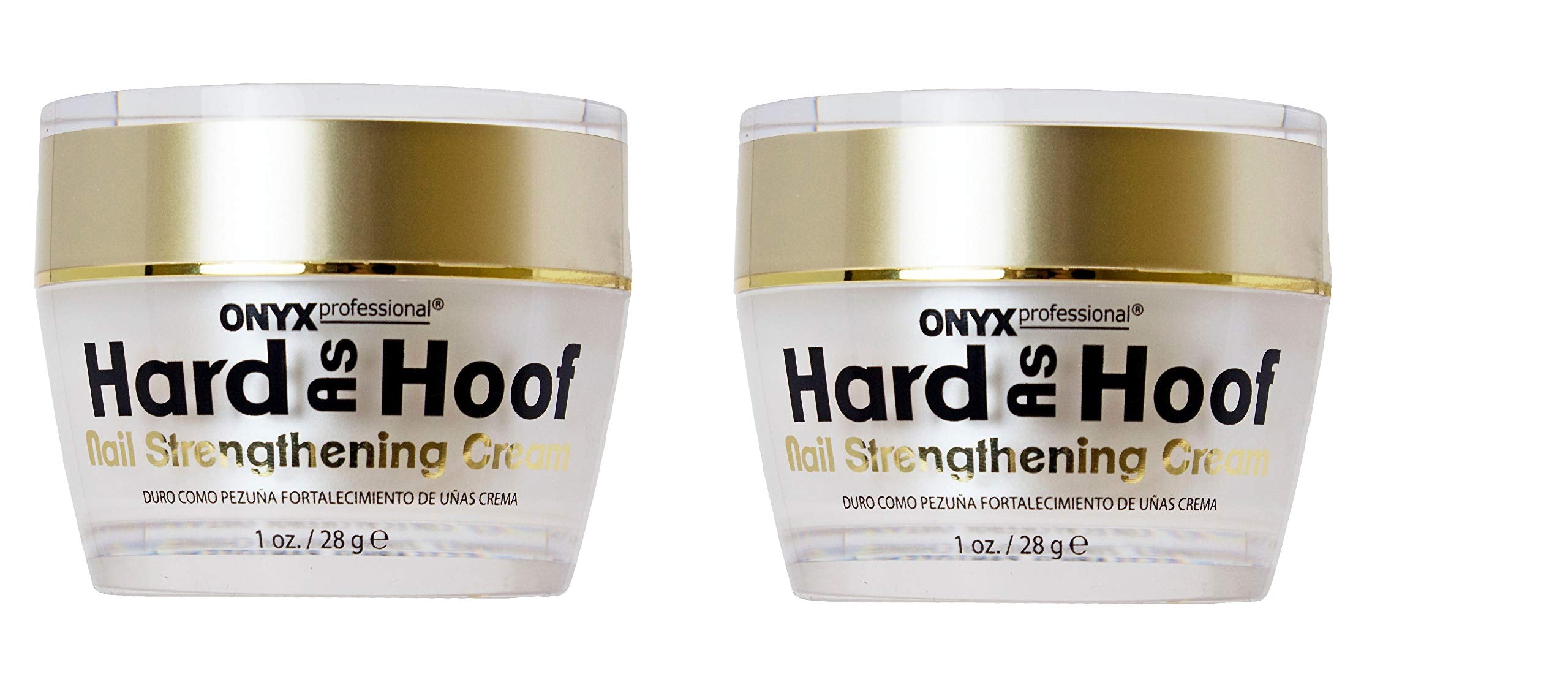Onyx Professional 2 Pack Hard As Hoof Nail Strengthening Cream with Coconut Scent Nail Strengthener and Nail Growth Cream, 1 Oun