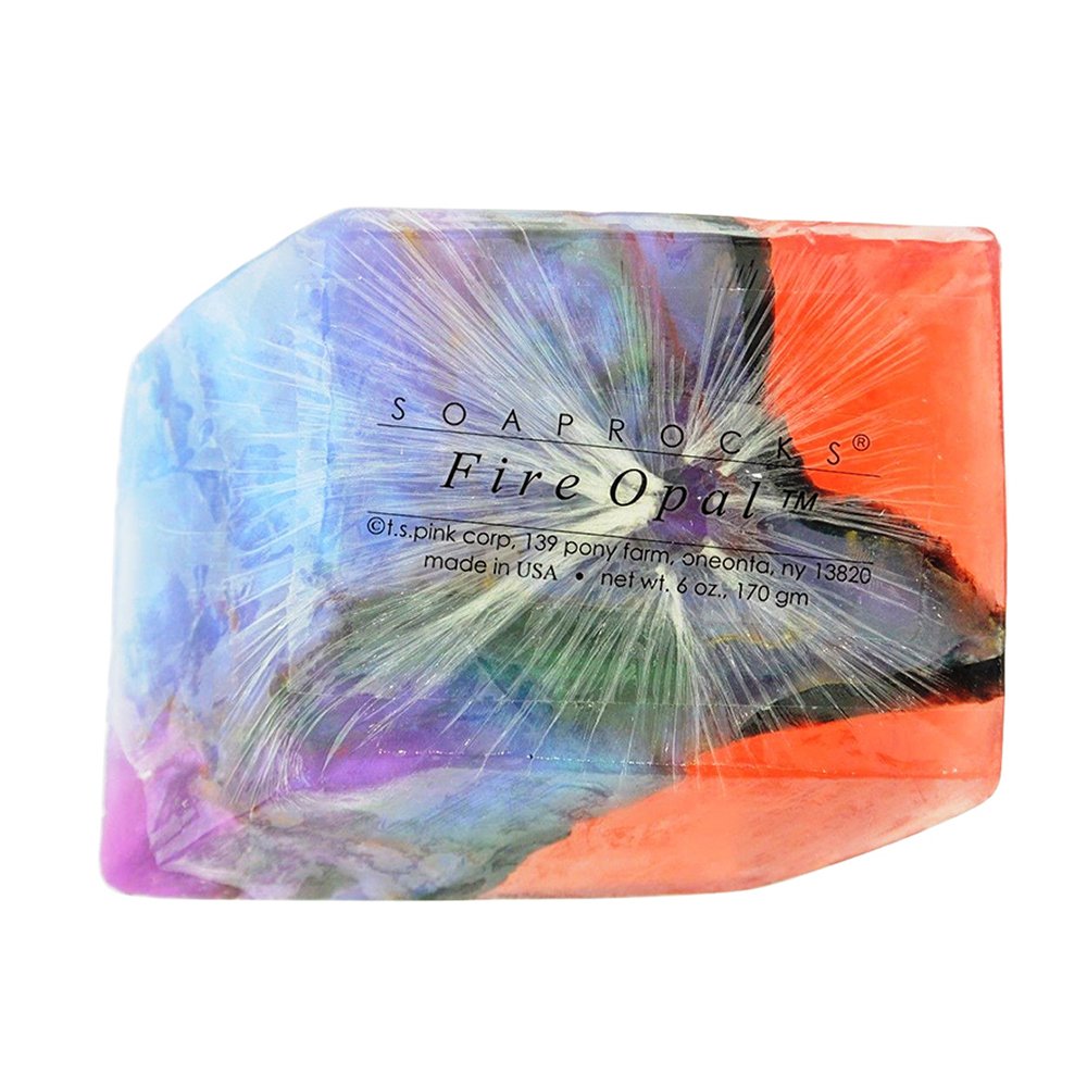 SoapRocks TS Pink FireOpal Soap that looks like a Rock  6 oz gem Rocks Birthstone JabAn gemstone