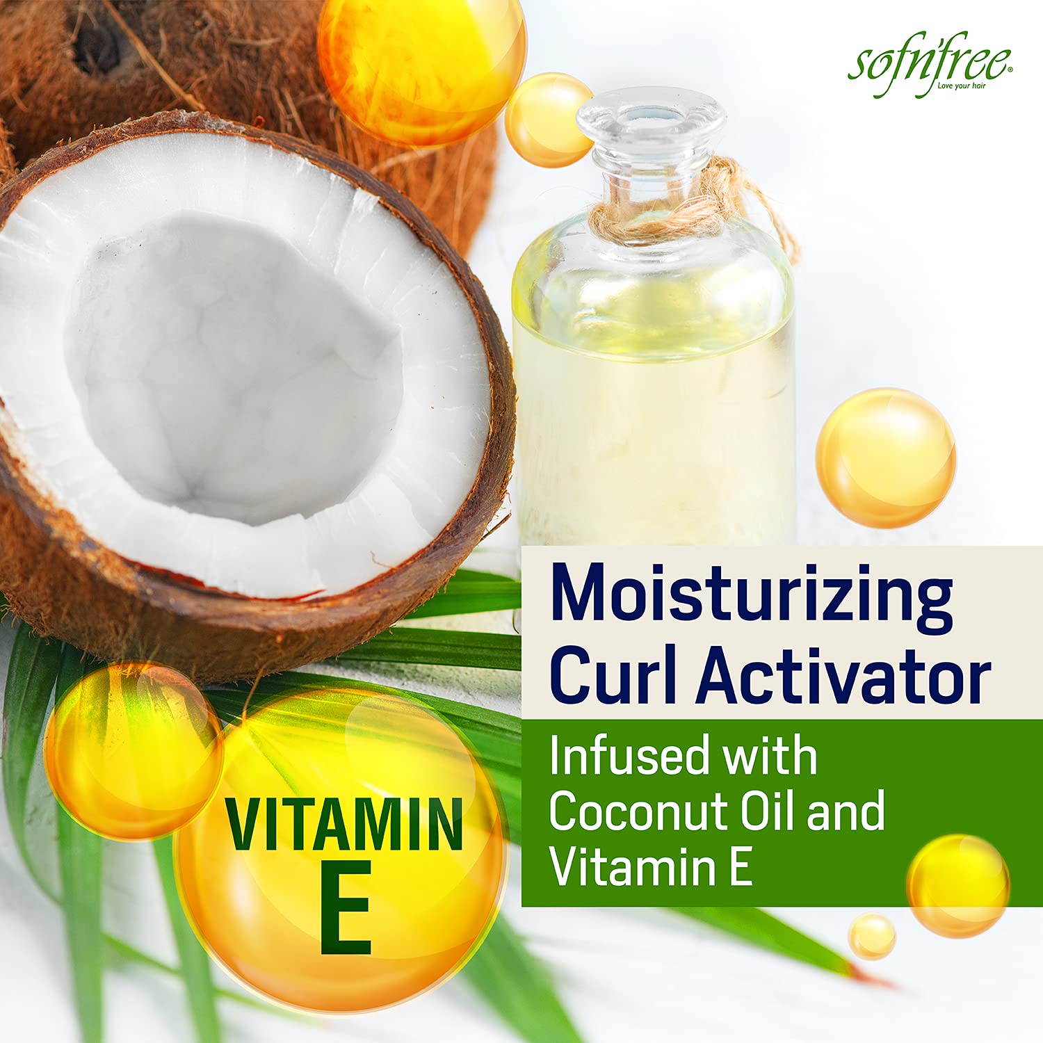 Sofnfree Moisturizer & Curl Activator For Natural Hair, Soft Curls, And Waves 33.81 Fl Oz / 1000Ml