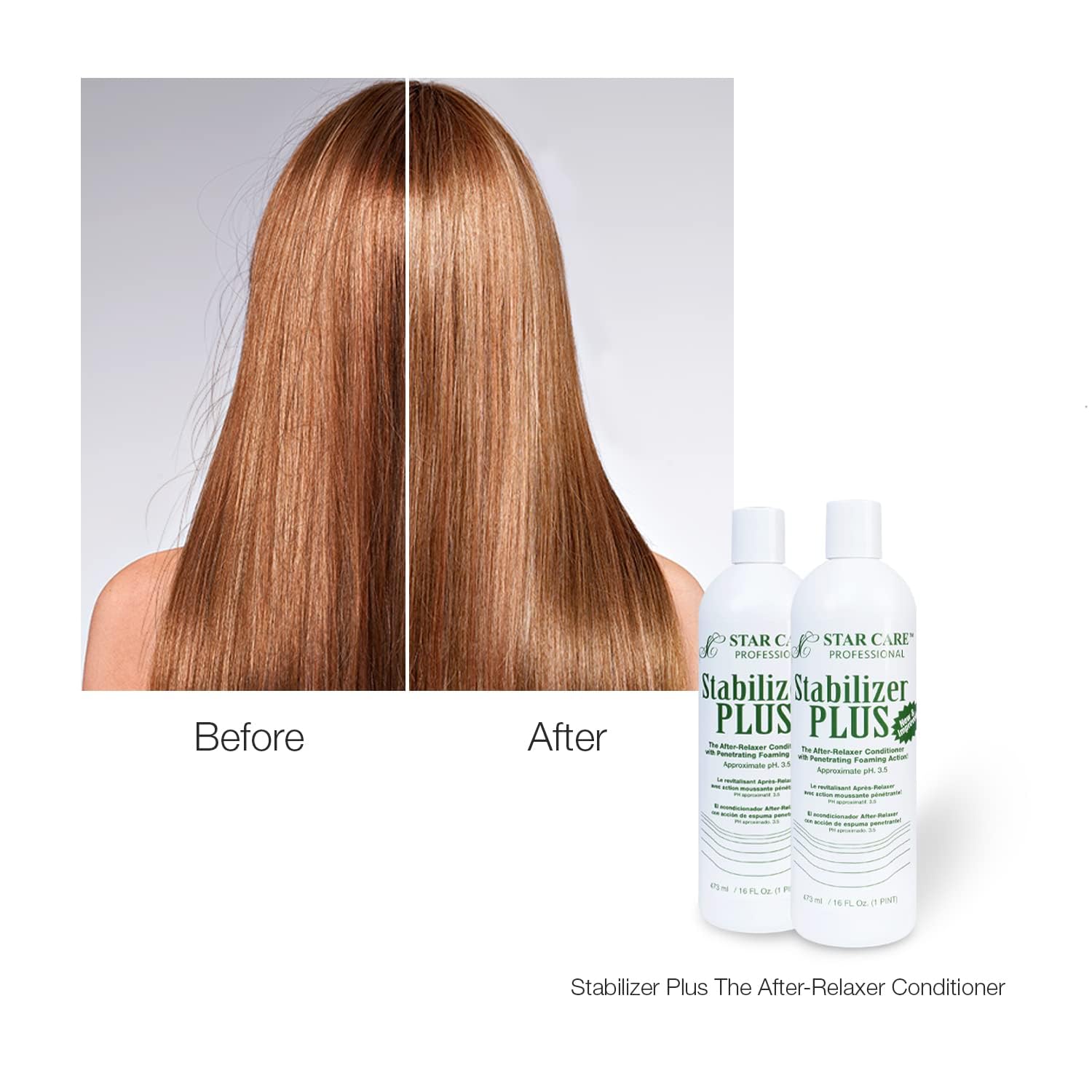 STAR CARE Stabilizer Plus The After-Relaxer Conditioner With Penetrating Foaming Action Approximate pH. 3.5 (16 oz)
