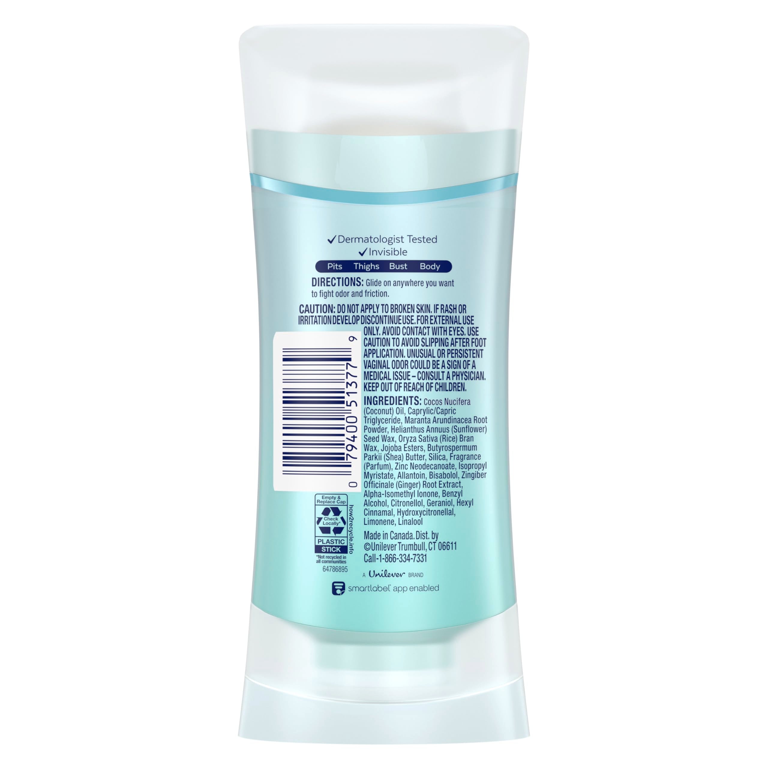 Degree Women Whole Body Deodorant Stick, Glides on Clear + Absorbs Sweat, Fresh Citrus Scent, Aluminum Free 72H Odor Protection