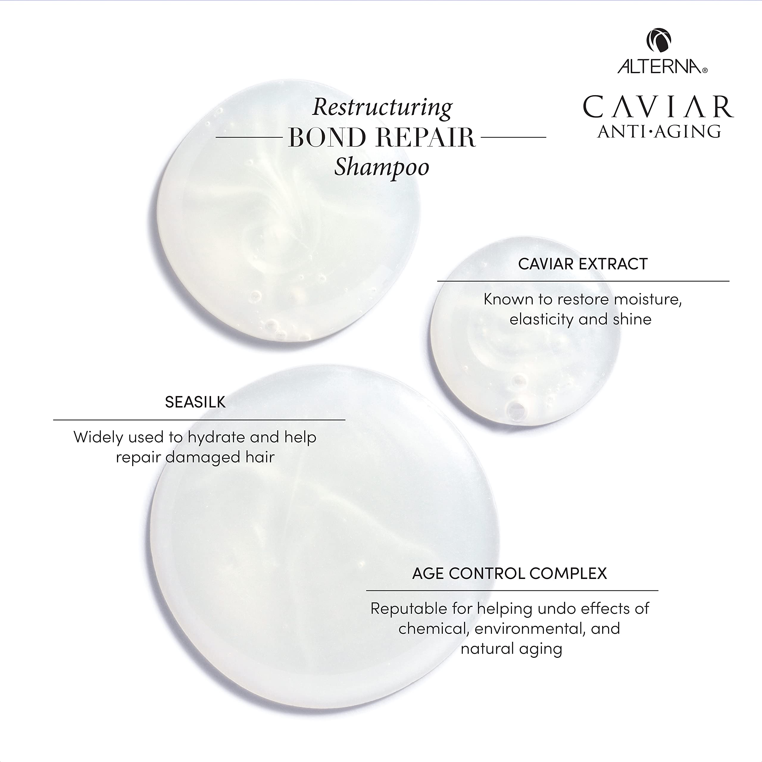 CAVIAR Anti-Aging Restructuring Bond Repair Shampoo 33.8 Fl Oz | For Brittle, Damaged and Split Ends | Repairs, Strengthens & Pr