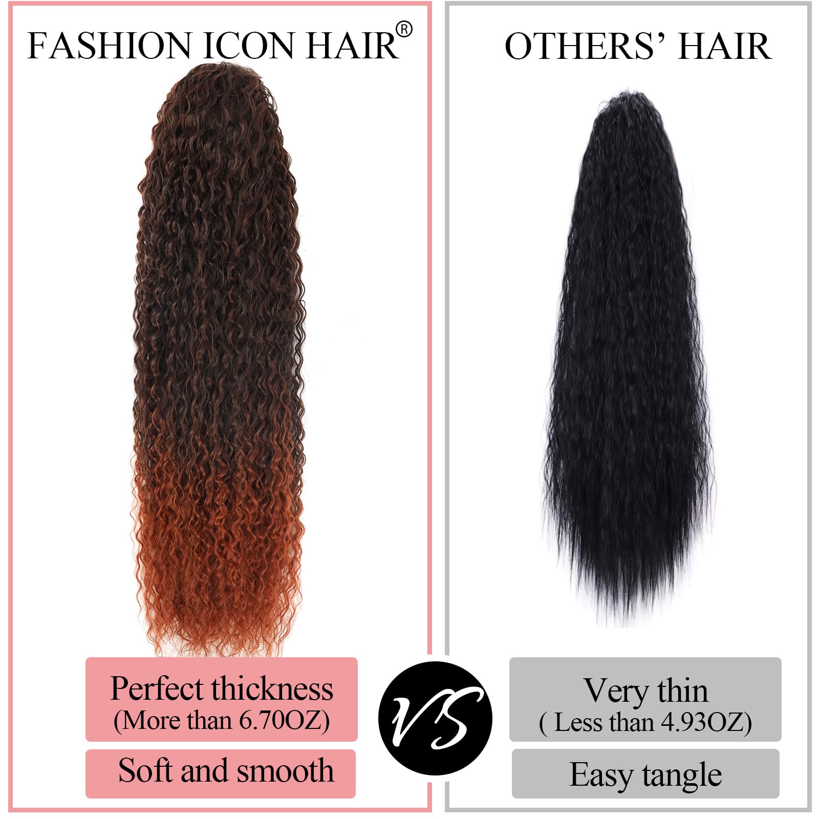 Long Curly Drawstring Ponytail Extension 30Inch Corn Wave Clip In Ponytail Extensions For Black Women Drawstring Ponytail Extens